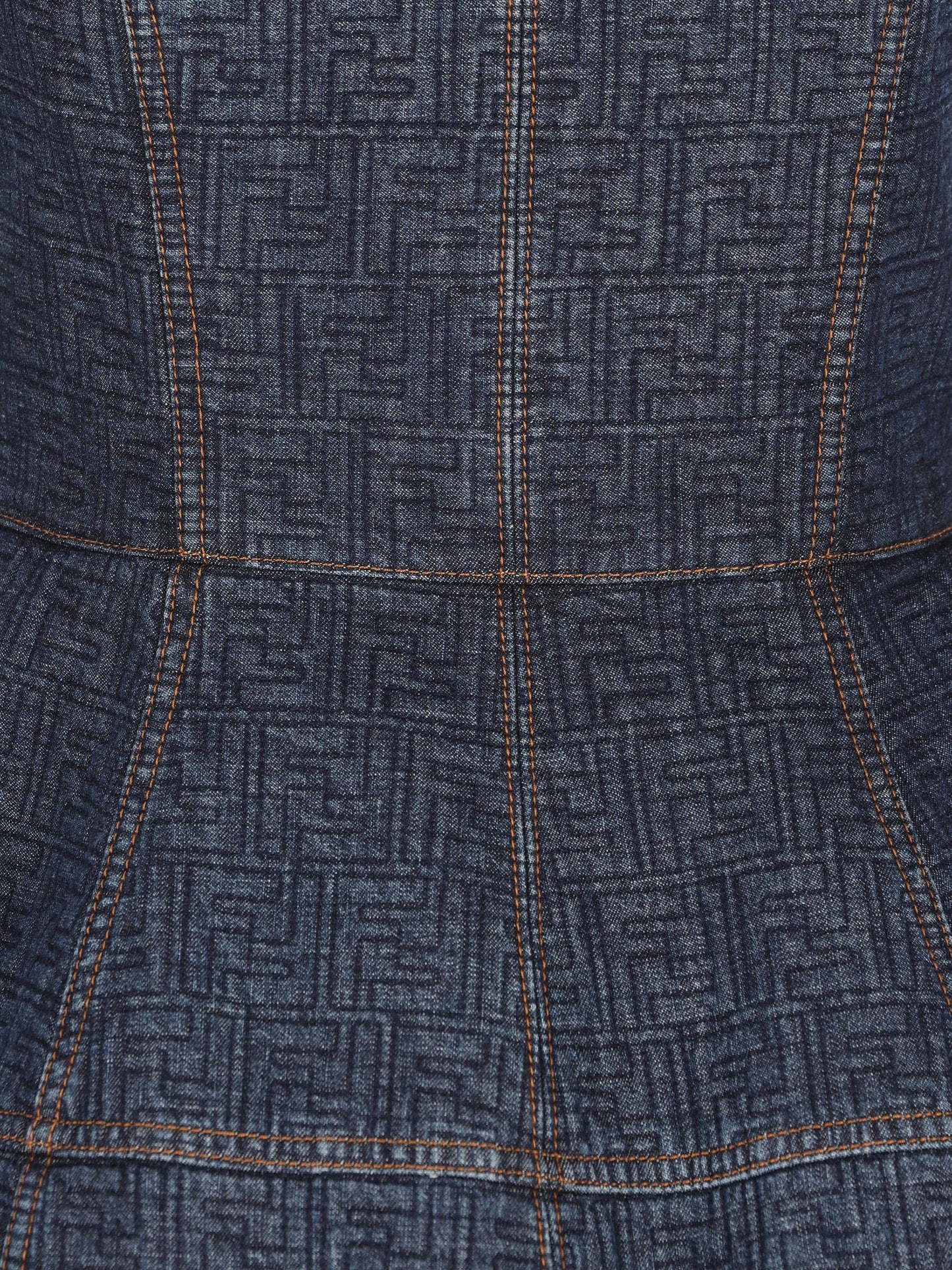 Abito corto bustier realizzato in cotone. FLD568 AW82F1UKI FENDI 