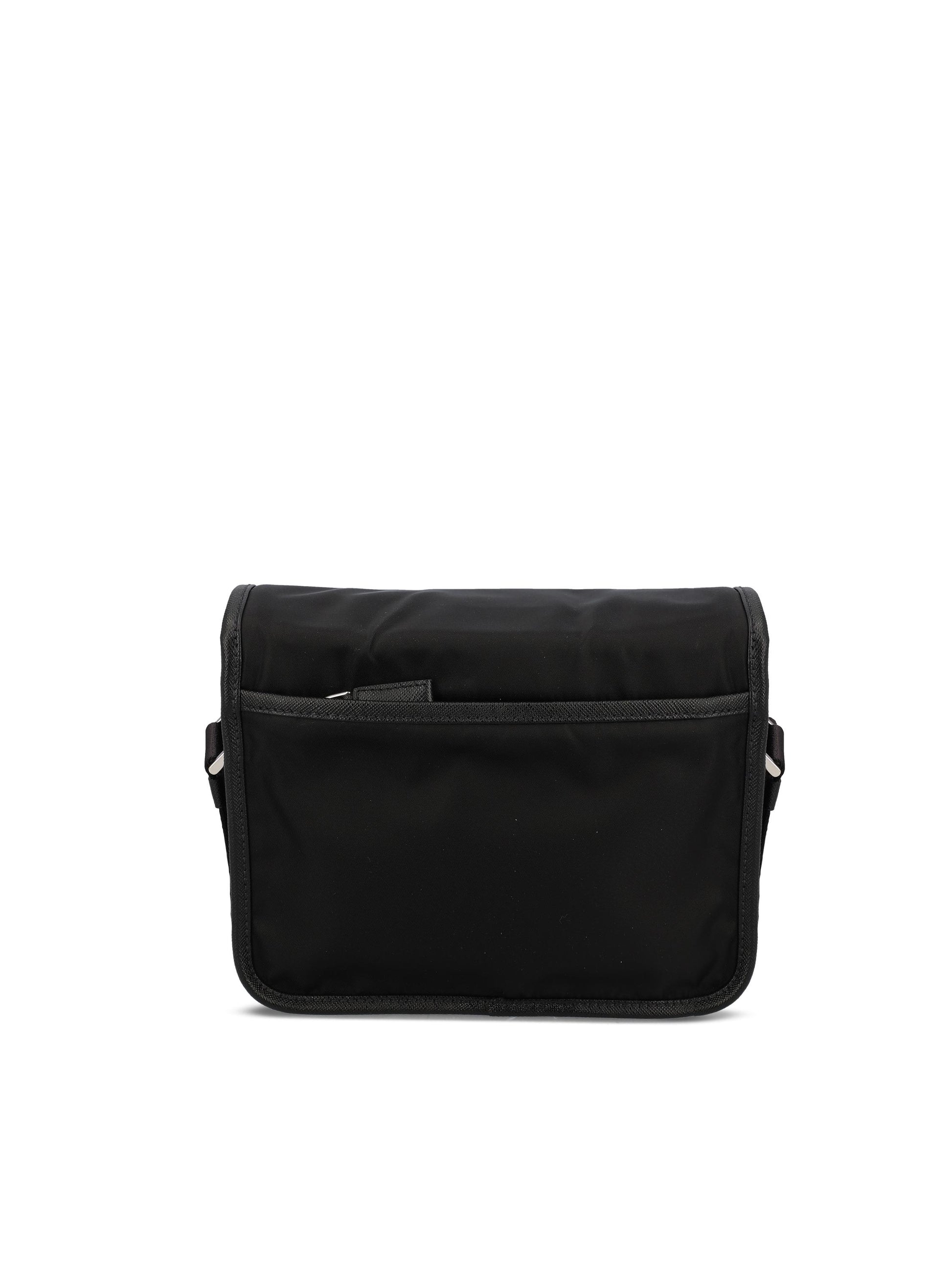 Borsa a Tracolla in Re-Nylon e Pelle Saffiano Nero 2VD034 2DMHF0002 PRADA 