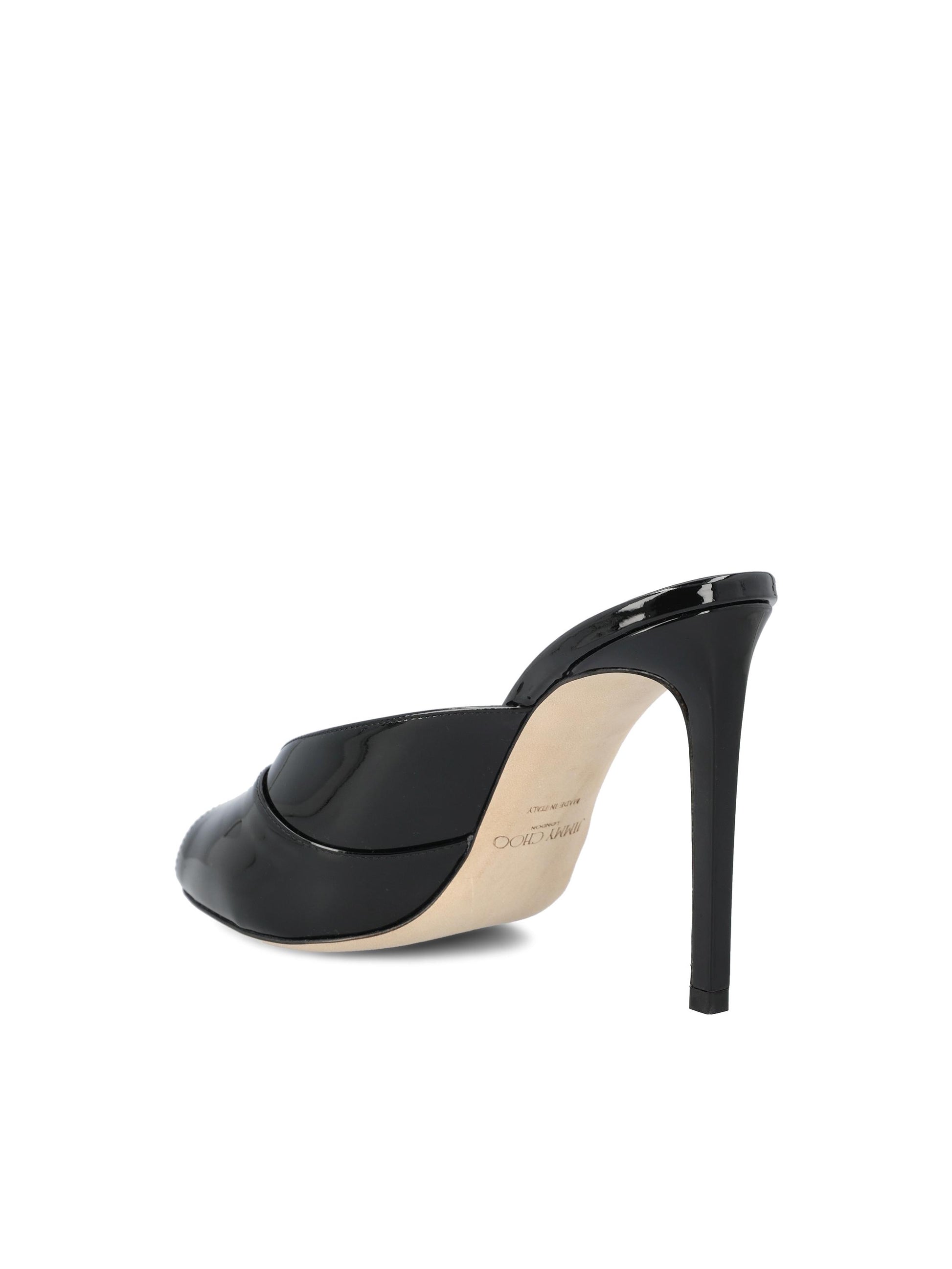 Sabot realizzate in pelle verniciata. BRIGITTE MULE100 PATBLACK JIMMY CHOO 