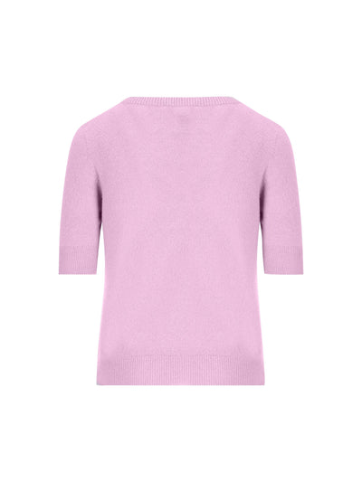 Maglia realizzata in cashmere. V36614 QUARZO ROSA VANISE' 