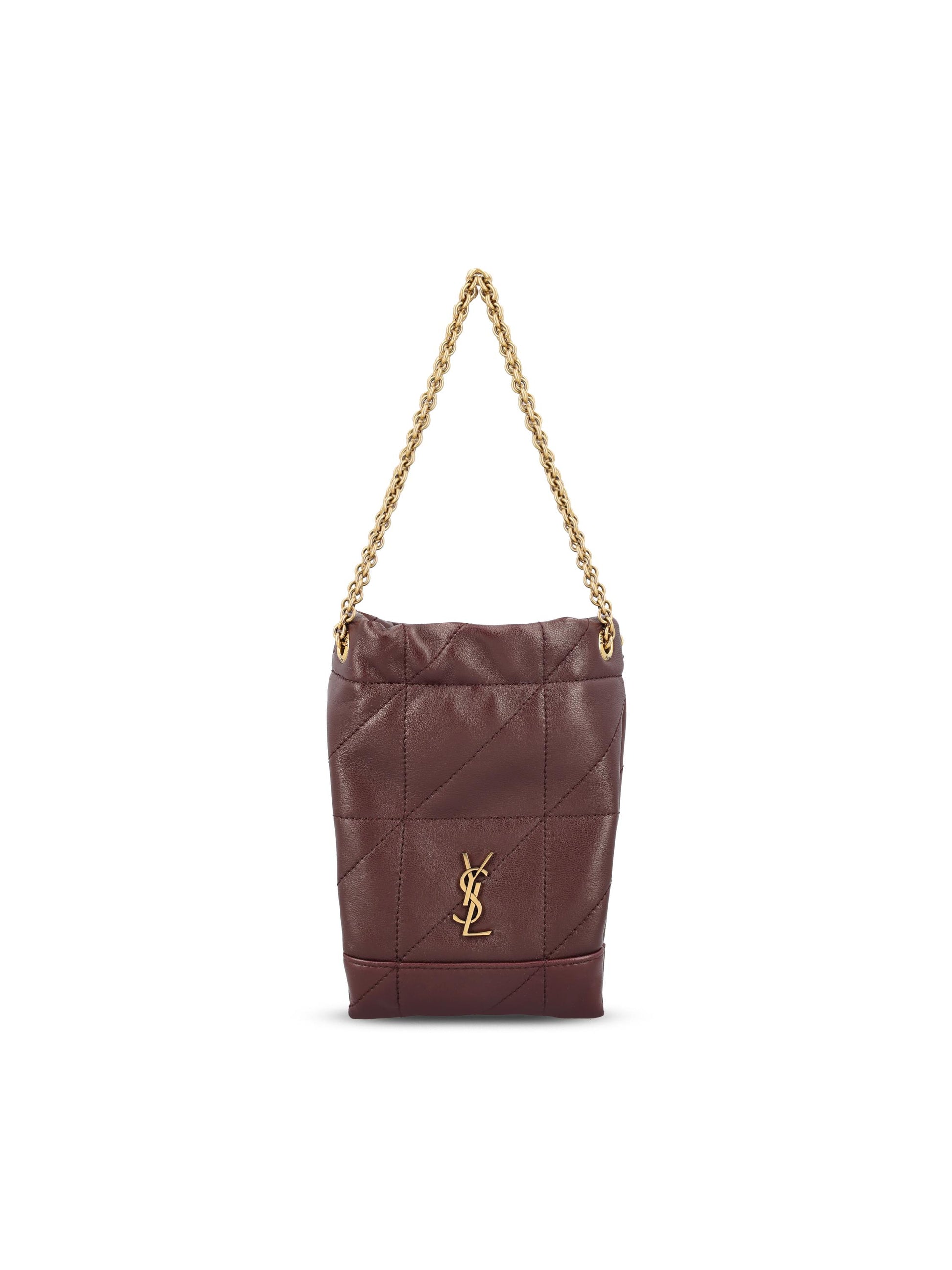 Secchiello realizzato in pelle. 863069 AAB326195 SAINT LAURENT 