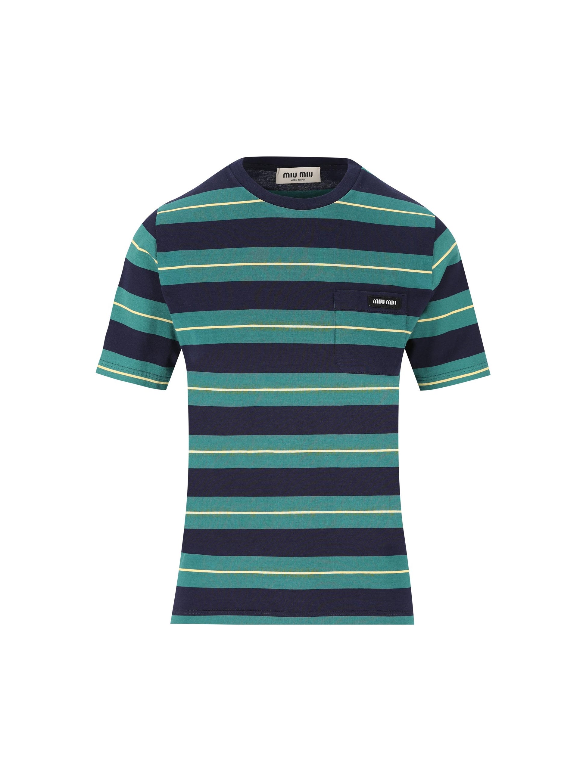 T-Shirt in cotone. MJN537 14RTF046I MIU MIU 