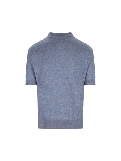 Polo realizzata in lino e seta. MSL806105 C7860 BRUNELLO CUCINELLI 