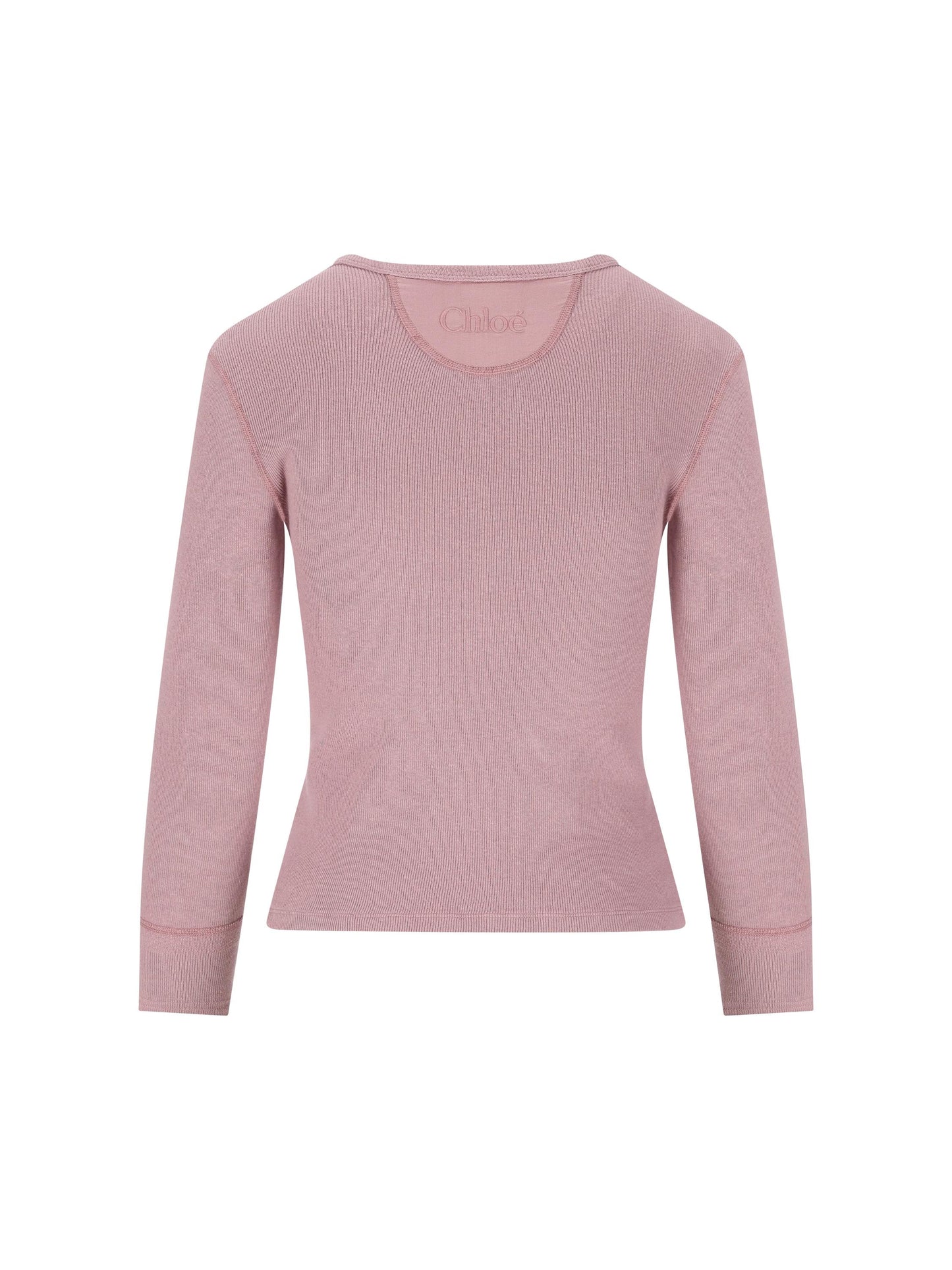 Camicia Henley aderente in jersey di cotone CH26SJH30185 50C CHLOE' 
