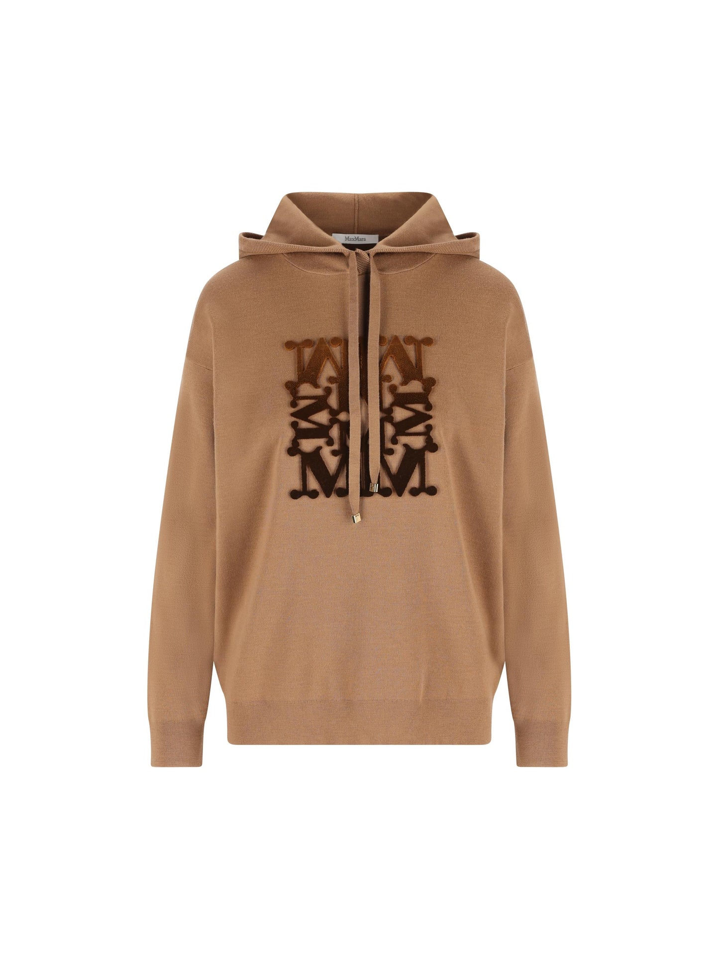 Felpa in Lana Vergine con Cappuccio e Logo in Velluto 2521366222600 013 MAX MARA 