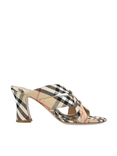 Sandali realizzati in lino ed elastan.<BR/> 8112846 B9368 BURBERRY 