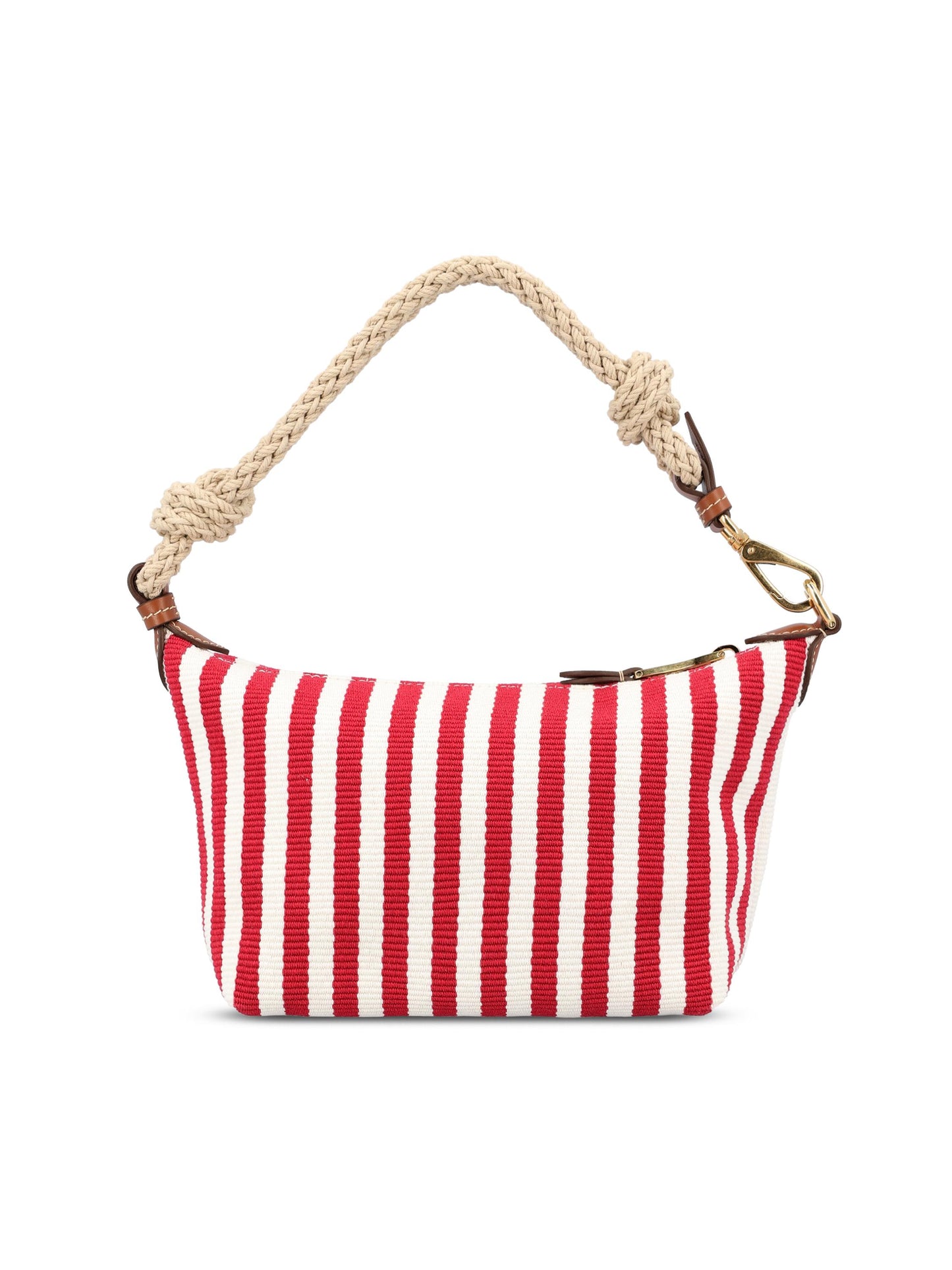 Pouch realizzata in cotone e pelle. 5NE841 2I0GF0ZIZ MIU MIU 