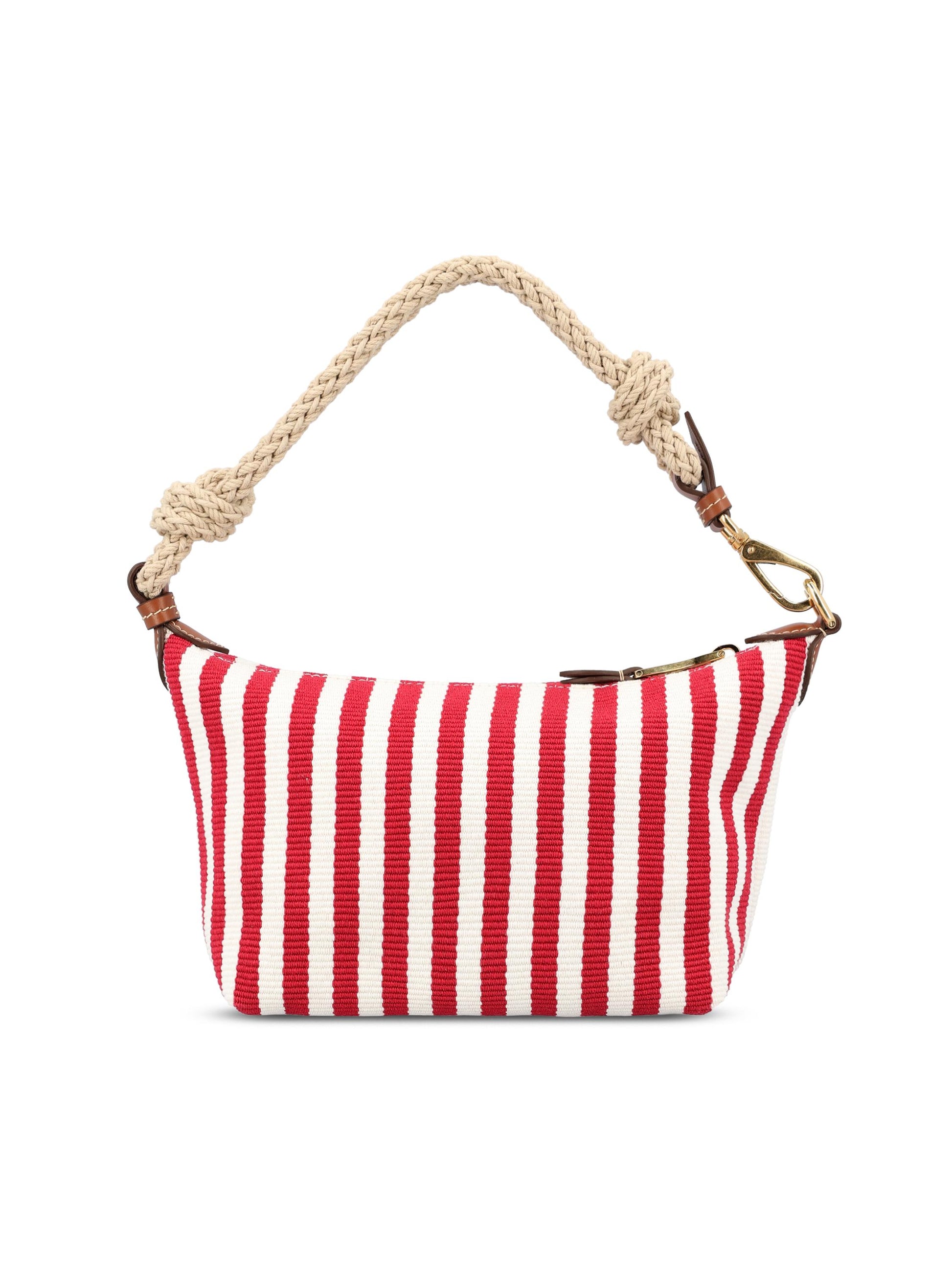 Pouch realizzata in cotone e pelle. 5NE841 2I0GF0ZIZ MIU MIU 
