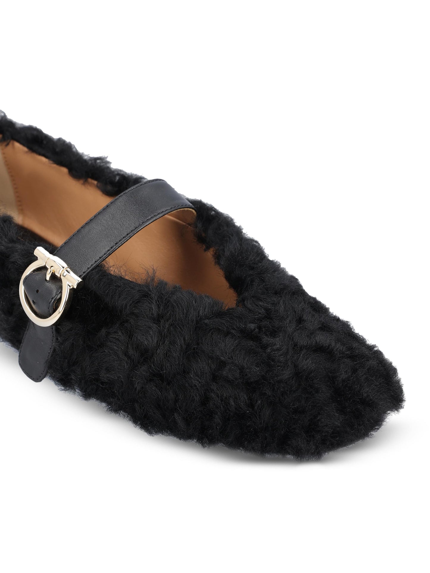 Ballerine realizzate in shearling 01K586 787502001 SALVATORE FERRAGAMO 