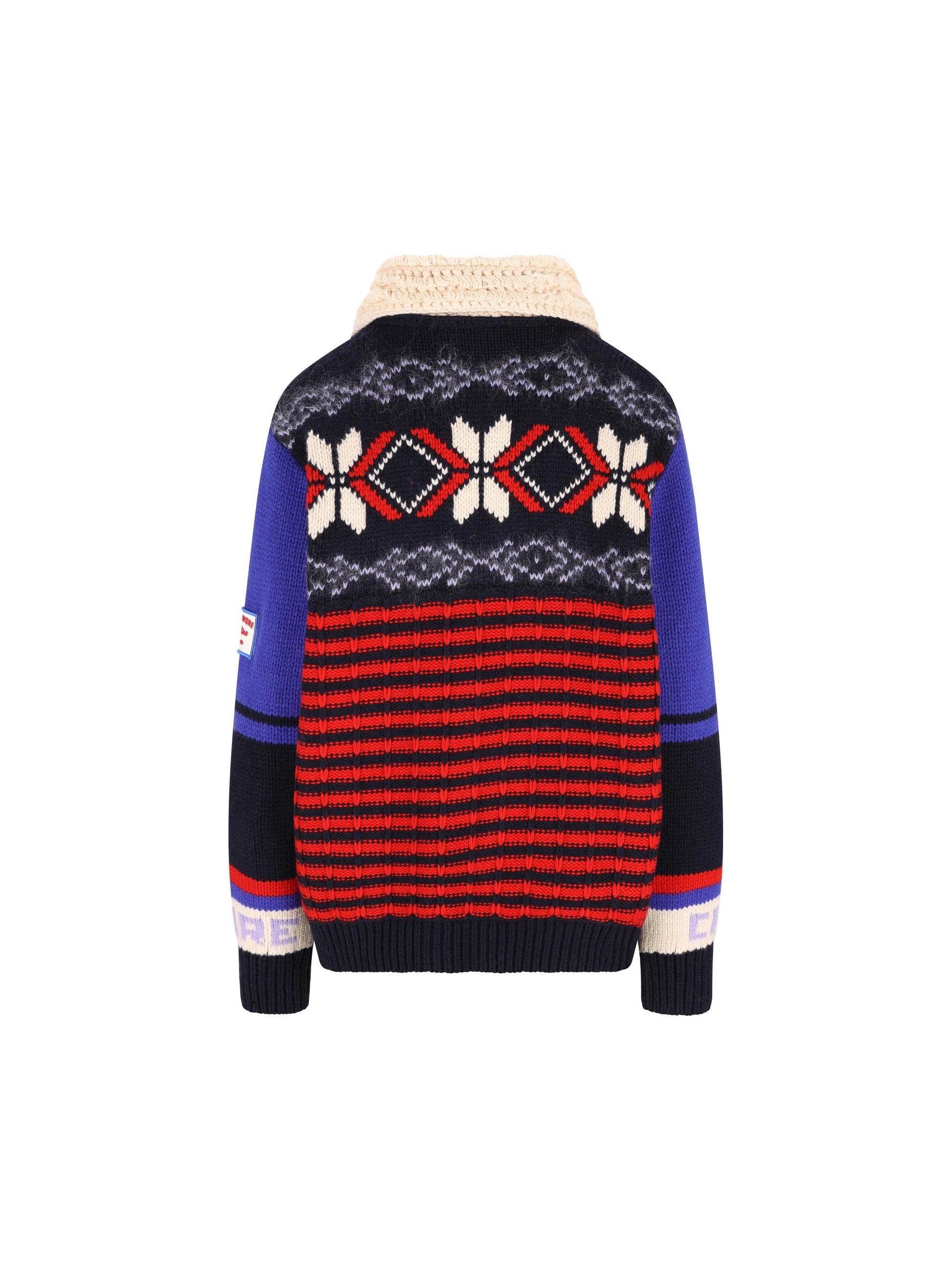 Giacca in lana merino con motivo jacquard F25MM1101K 03 GIADA BENINCASA 