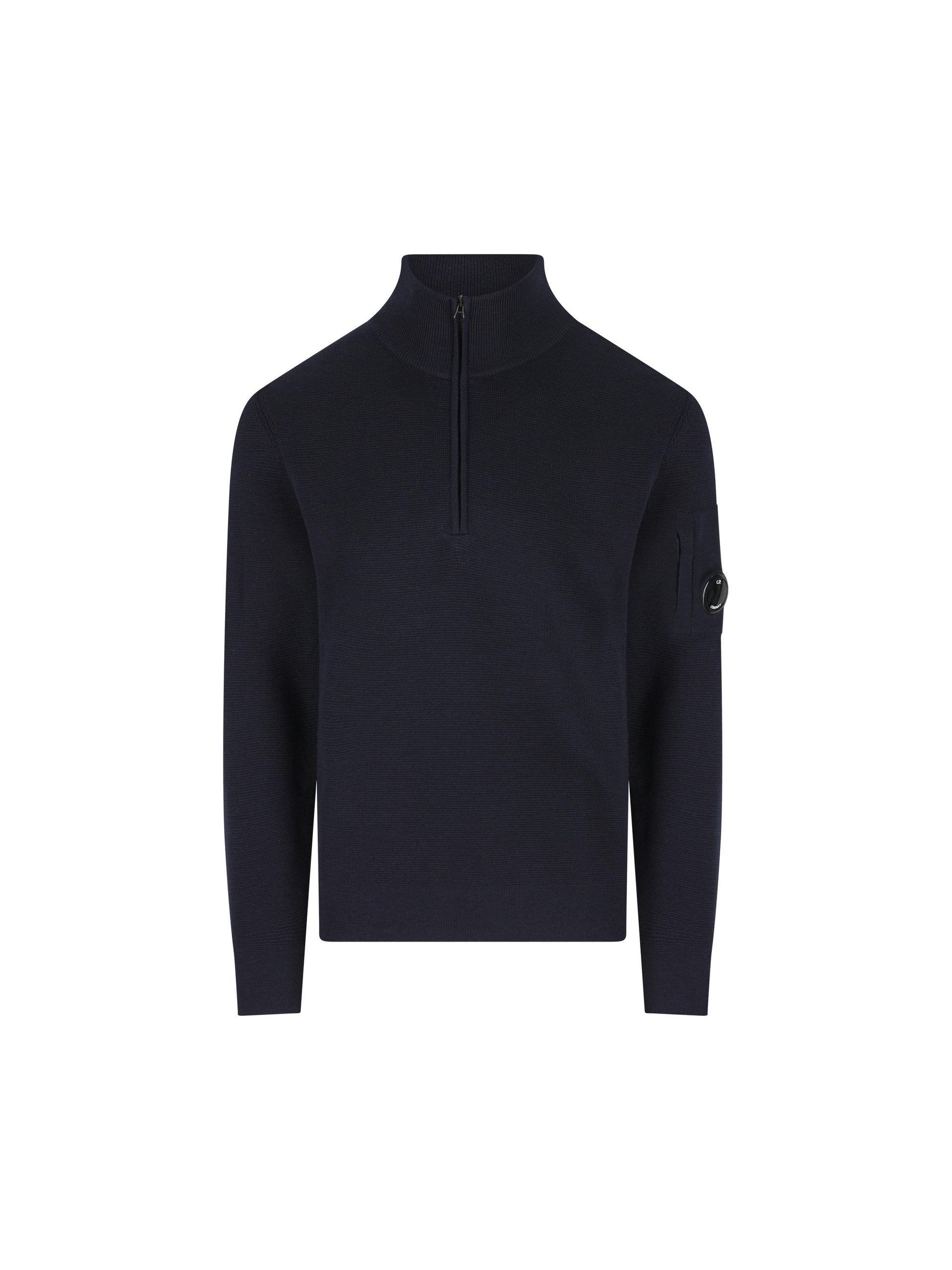 Maglione half zip realizzato in Re-Wool. 19CMKN201A 006595A888 C.P COMPANY 