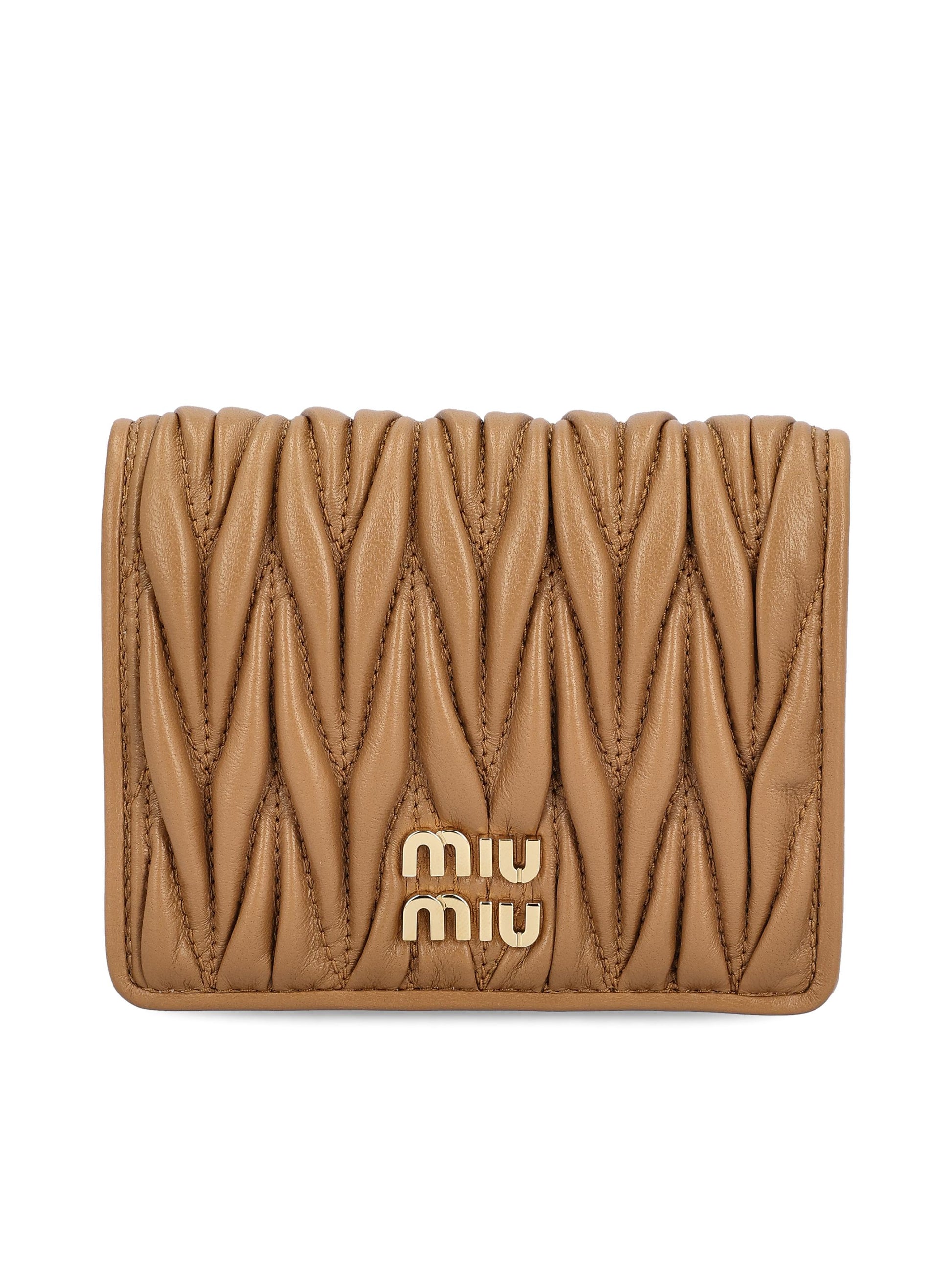 Portafoglio piccolo in nappa matelassé 5MV204 AFPPF098L MIU MIU 