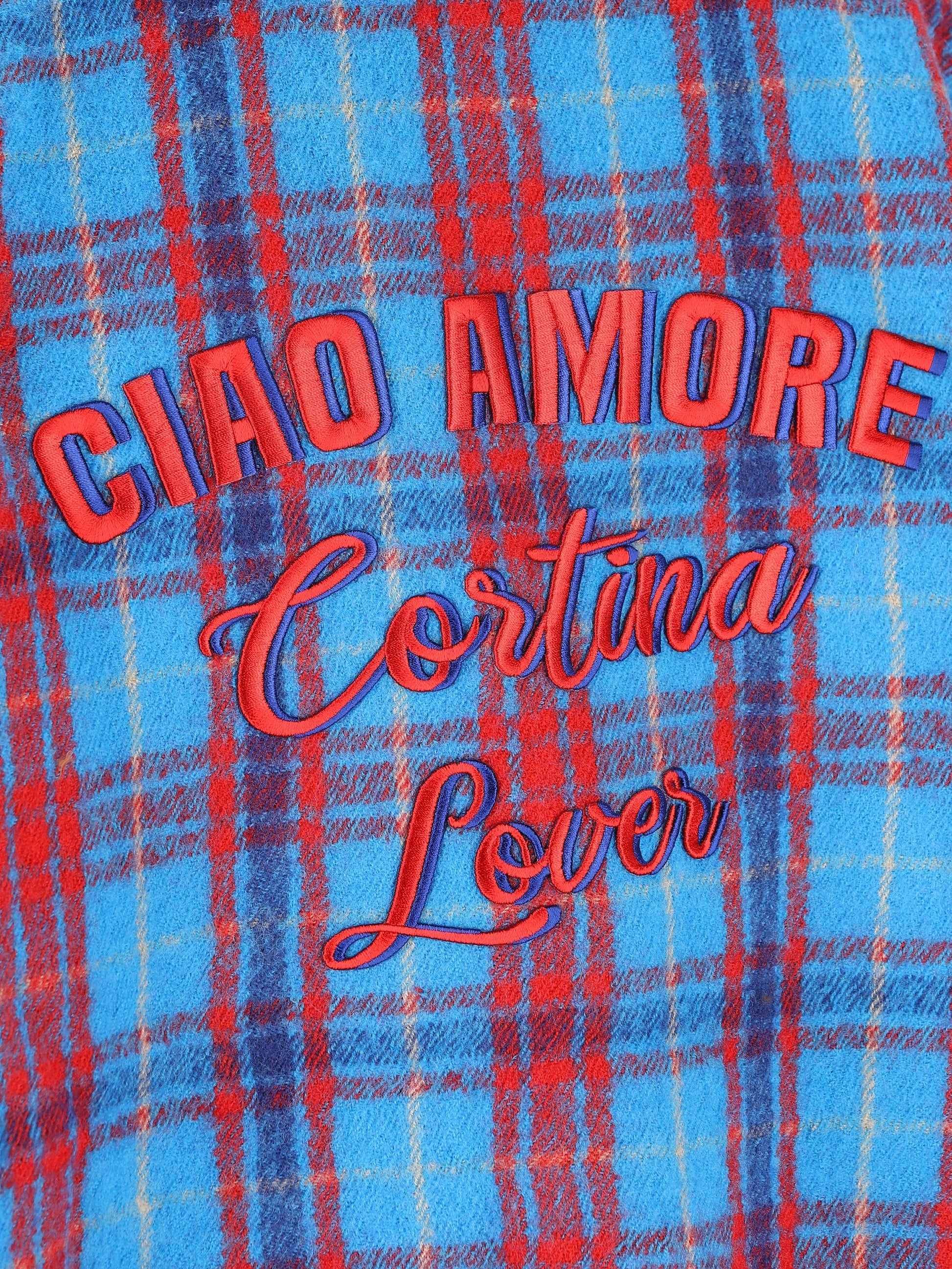 Giacca in lana vergine check "Ciao Amore Cortina Lover" F25TT1133K 11 GIADA BENINCASA 