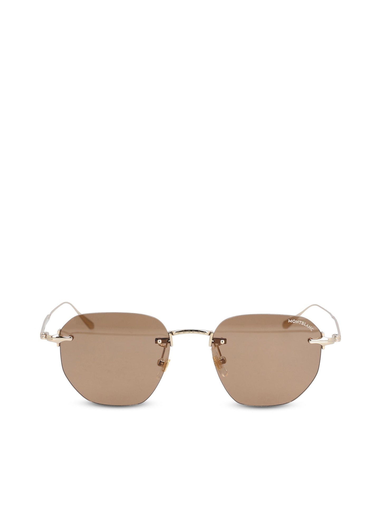 Occhiali da sole in acetato. MB0405S GOLD-GOLD-BROWN MONTBLANC 