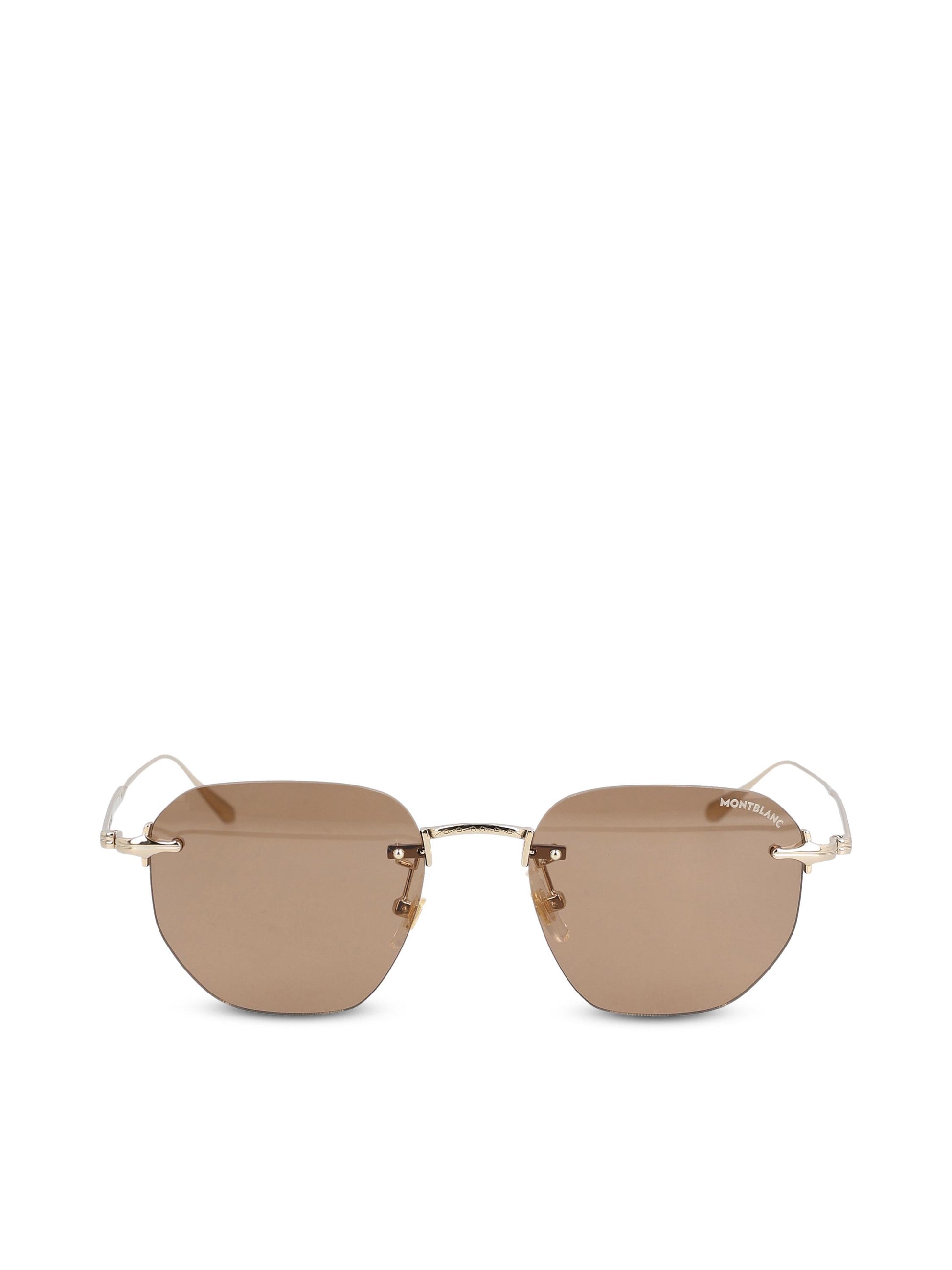Occhiali da sole in acetato. MB0405S GOLD-GOLD-BROWN MONTBLANC 