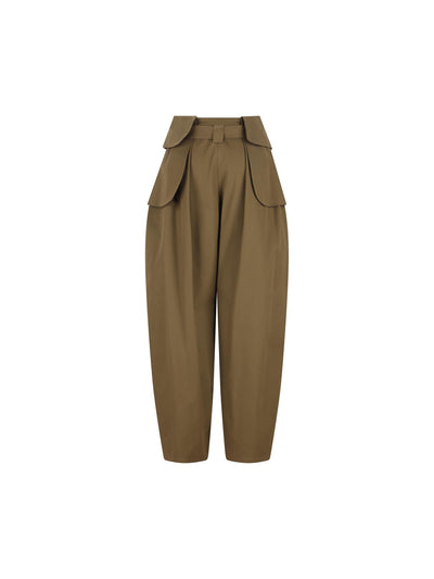Pantaloni in gabardine di cotone e seta. S540Y04XNV 4160 LOEWE 