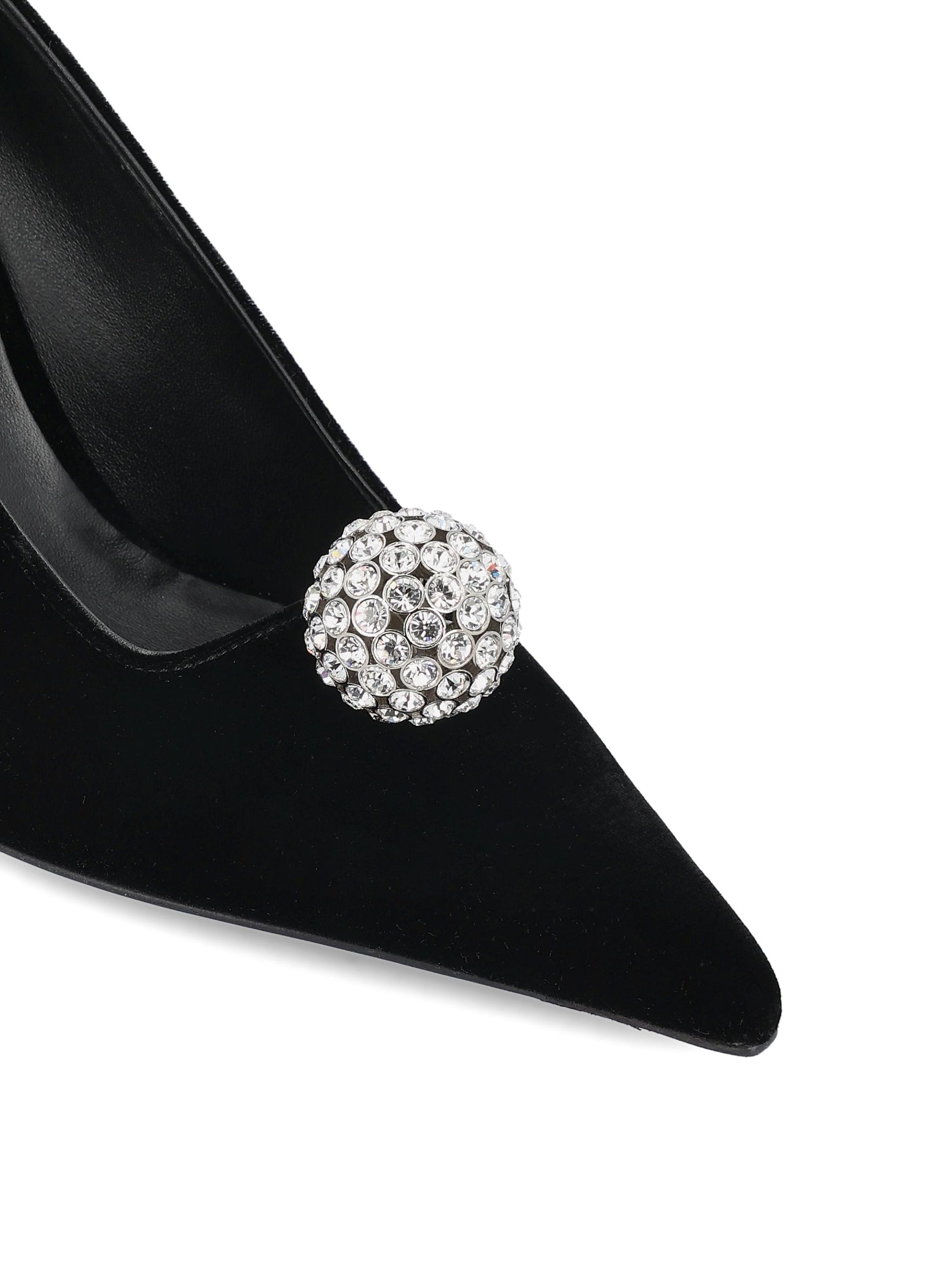 JIMMY CHOO ORB PUMP 95IQBBLACK/CRYSTAL