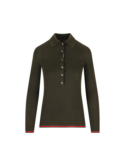 Polo realizzata in cashmere e seta. 810315 XKD8J3450 GUCCI 