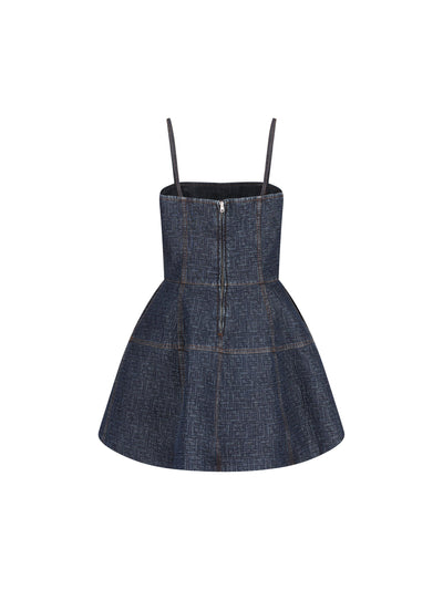 Abito corto bustier realizzato in cotone. FLD568 AW82F1UKI FENDI 