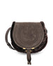 Borsa saddle piccola in pelle di vitello scamosciata e shearling. CH25WS680Q45 24X CHLOE' 