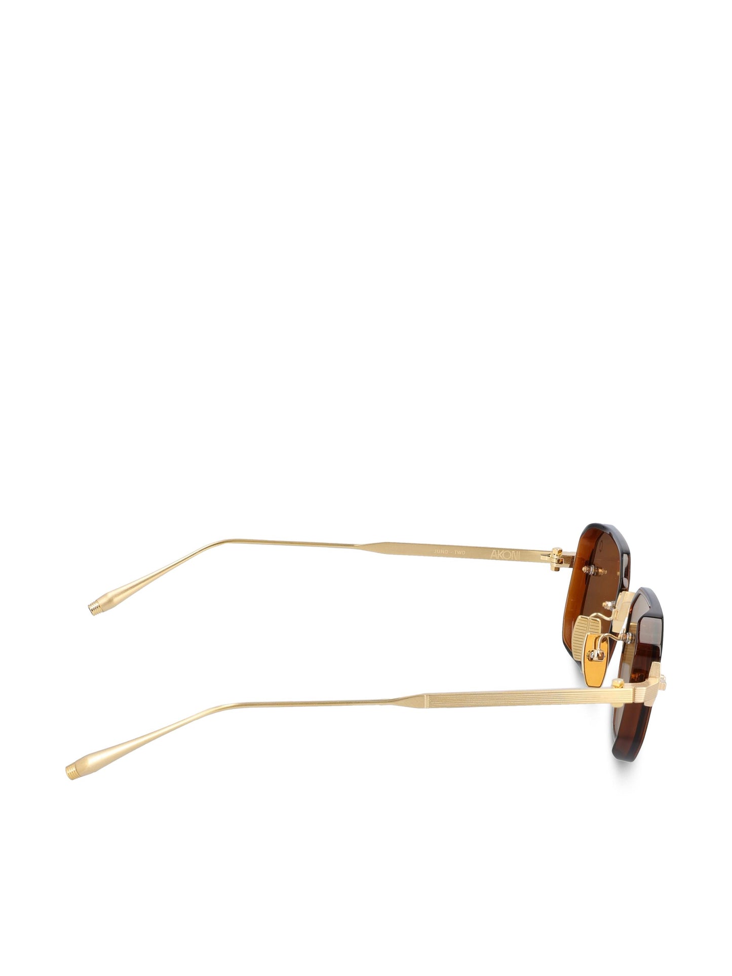 Occhiali da sole realizzati in acetato e titanio. AKS-307B-47 GLD - BRN AKONI 
