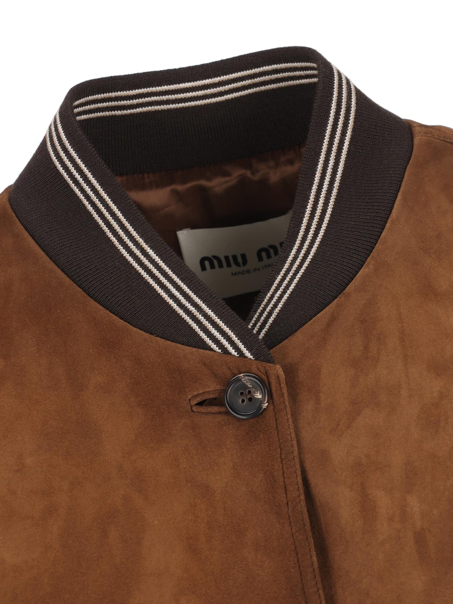 Blouson realizzata in pelle scamosciata. MPV997 104RF0134 MIU MIU 