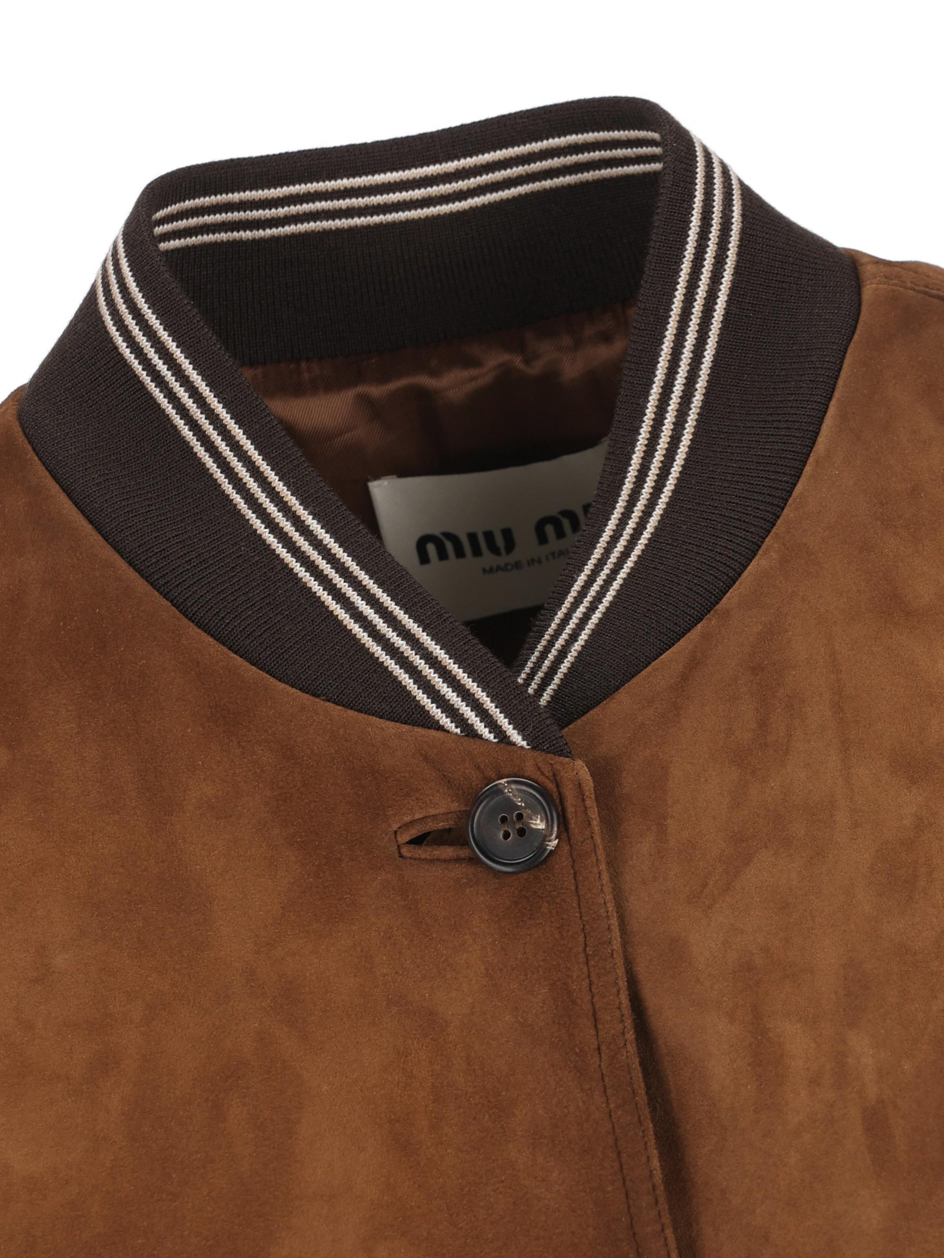 Blouson realizzata in pelle scamosciata. MPV997 104RF0134 MIU MIU 