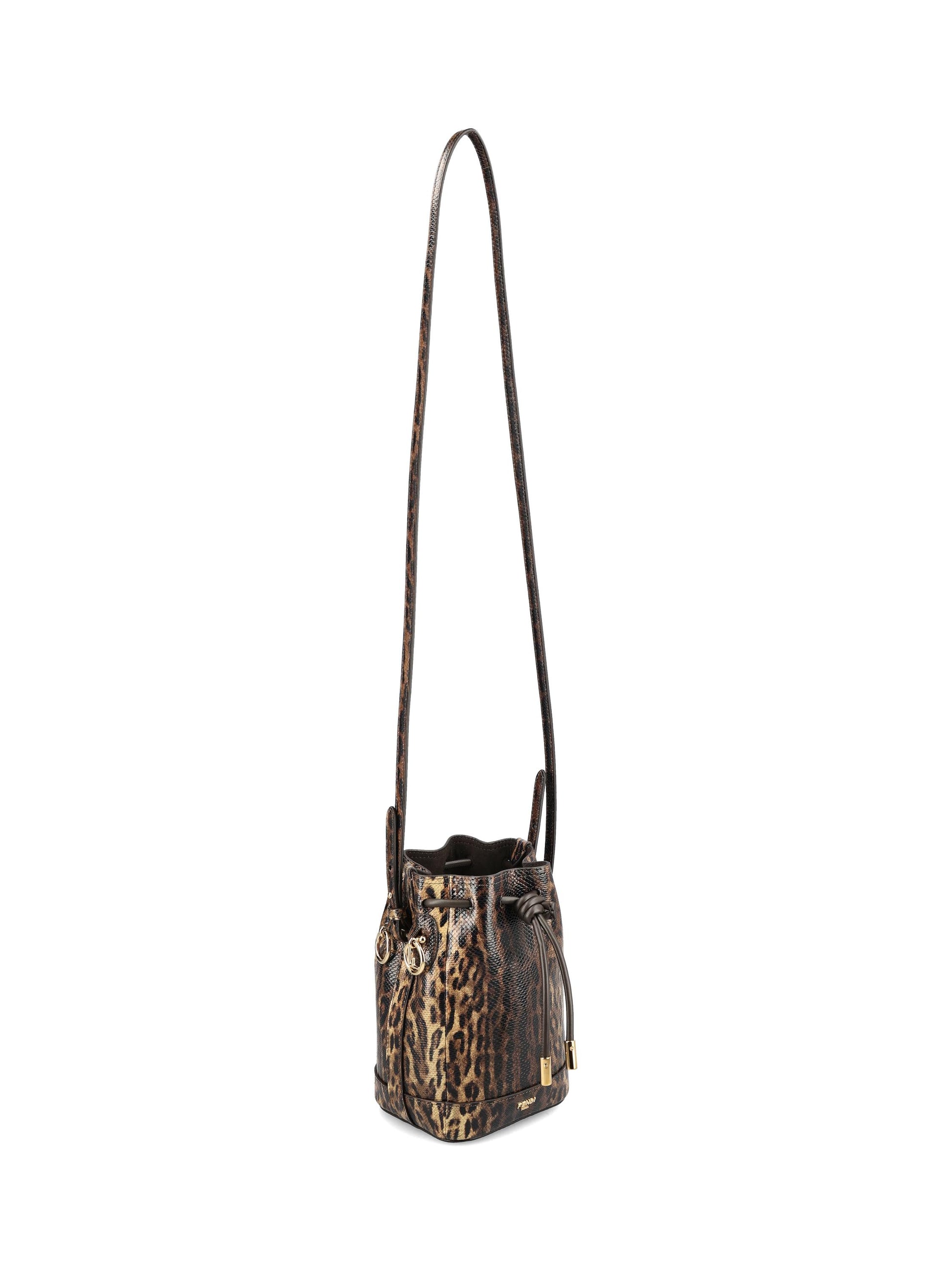 Secchiello realizzato in pelle. 8BS109 AV54F1N1S FENDI 