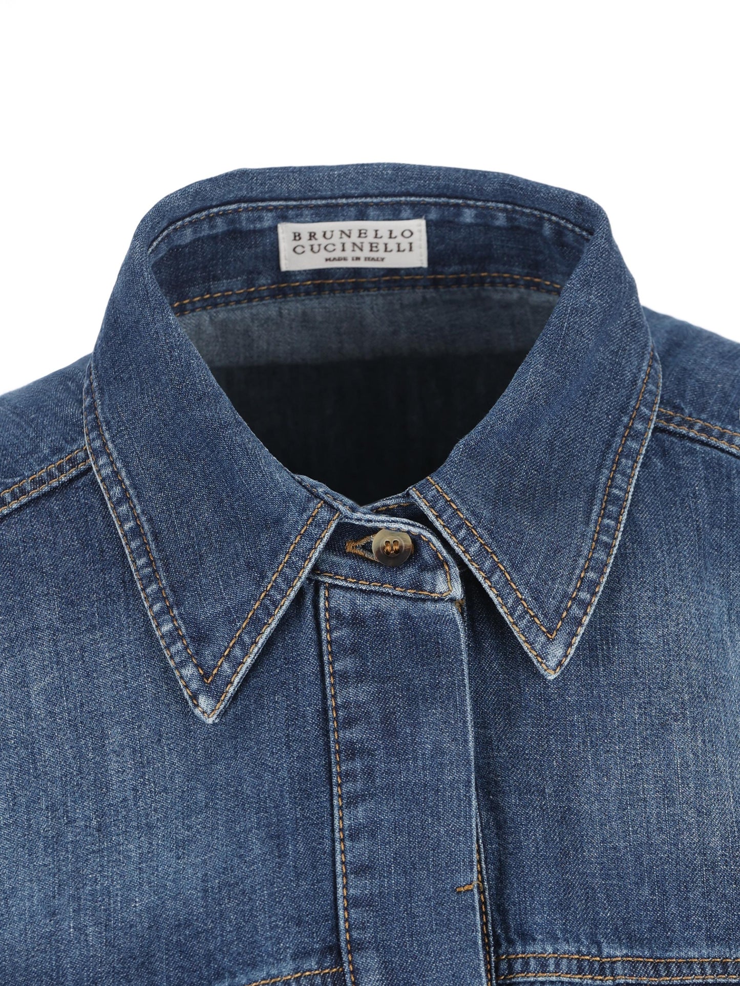 Camicia in denim MH192RB506 C9562 BRUNELLO CUCINELLI 