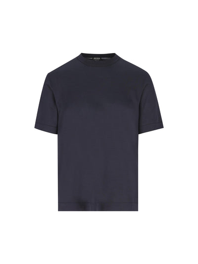 T-Shirt realizzata in cotone e seta. UH386A3 H718412 ZEGNA 