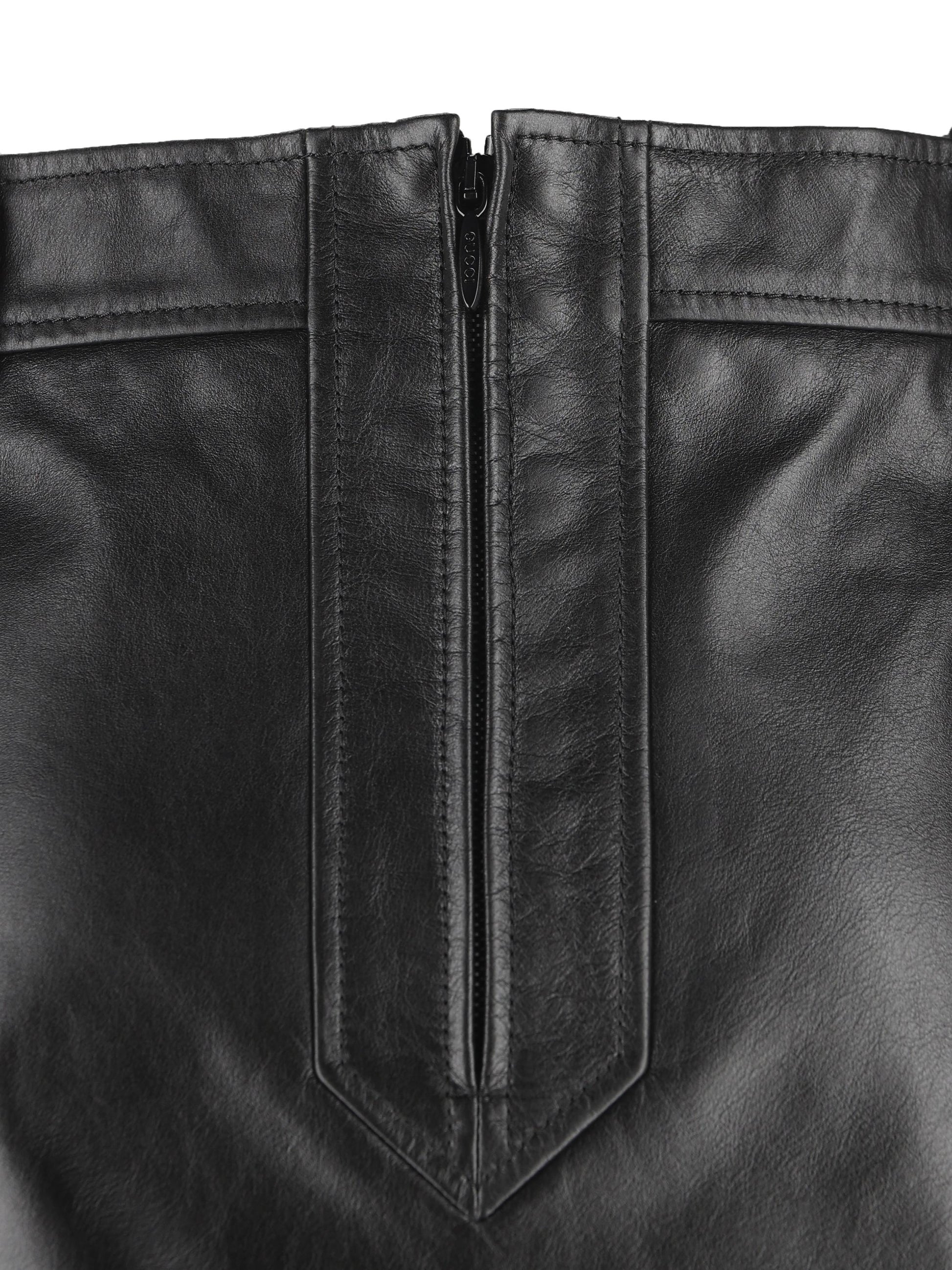 Minigonna realizzata in pelle. 860694 XNA6E1000 GUCCI 