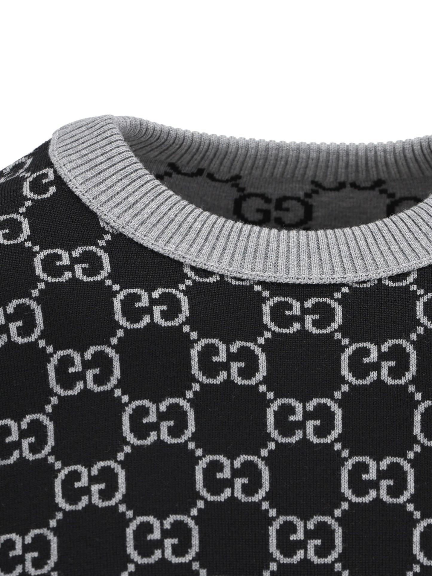 Maglia reversibile in lana jacquard GG 798159 XKD8T1045 GUCCI 