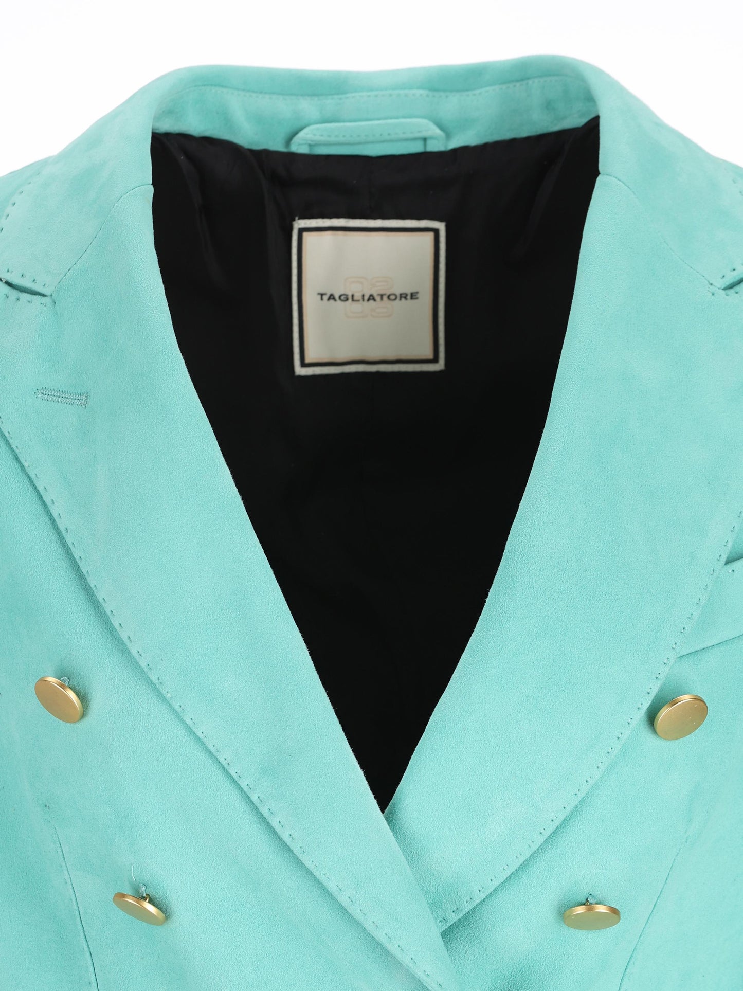 Blazer realizzato in pelle. LIZZIE MENTA TAGLIATORE 