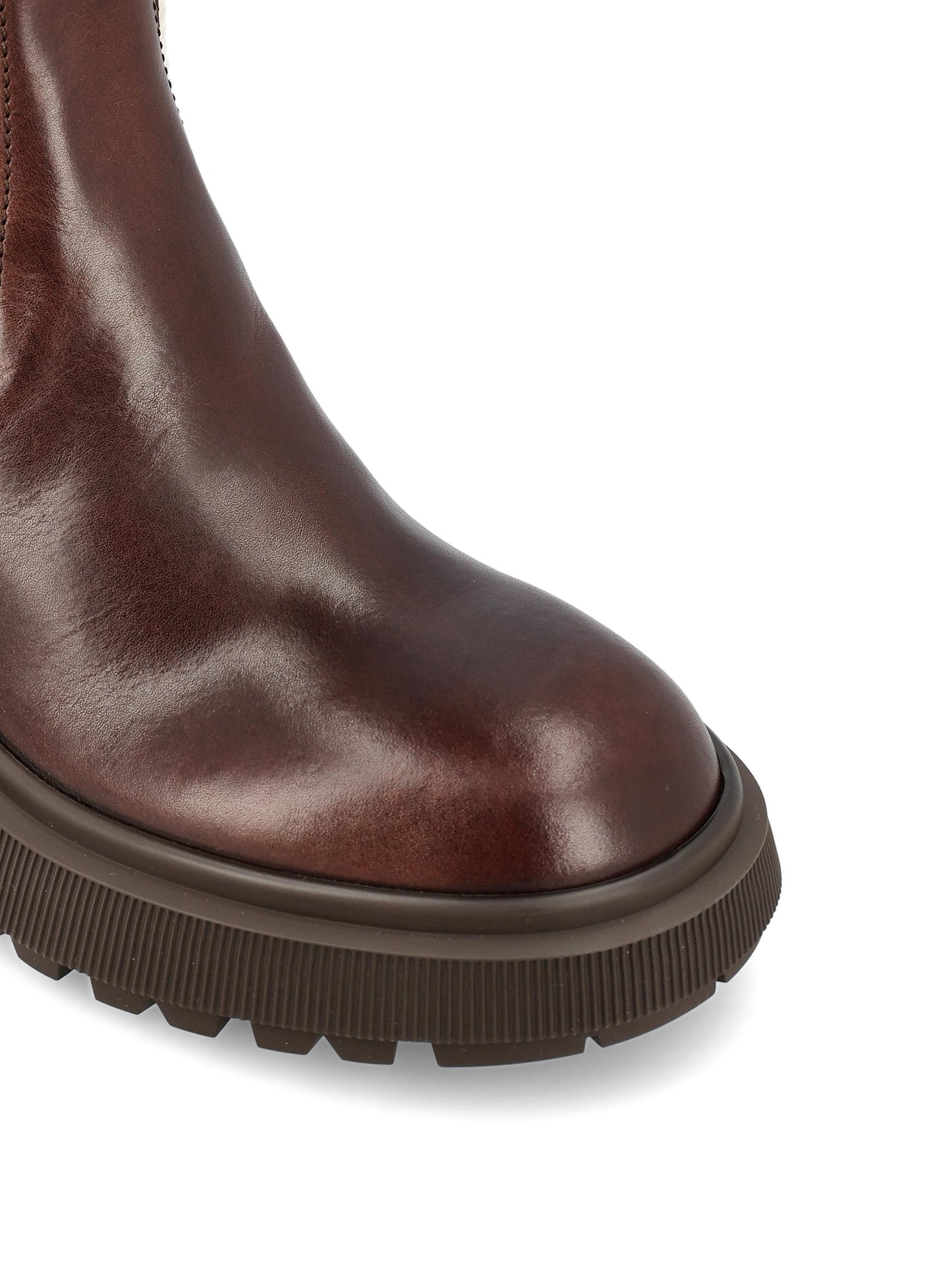 Stivali realizzati in pelle e tessuto. TAMIA FLAT TQACHOCOLATE/LATTE JIMMY CHOO 