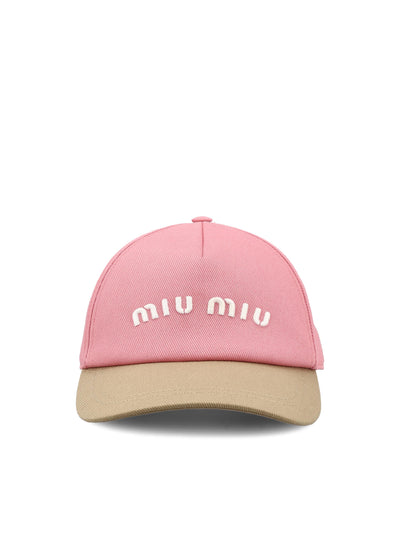 Cappellino realizzato in cotone. 5HC179 ACQ1F0W0M MIU MIU 