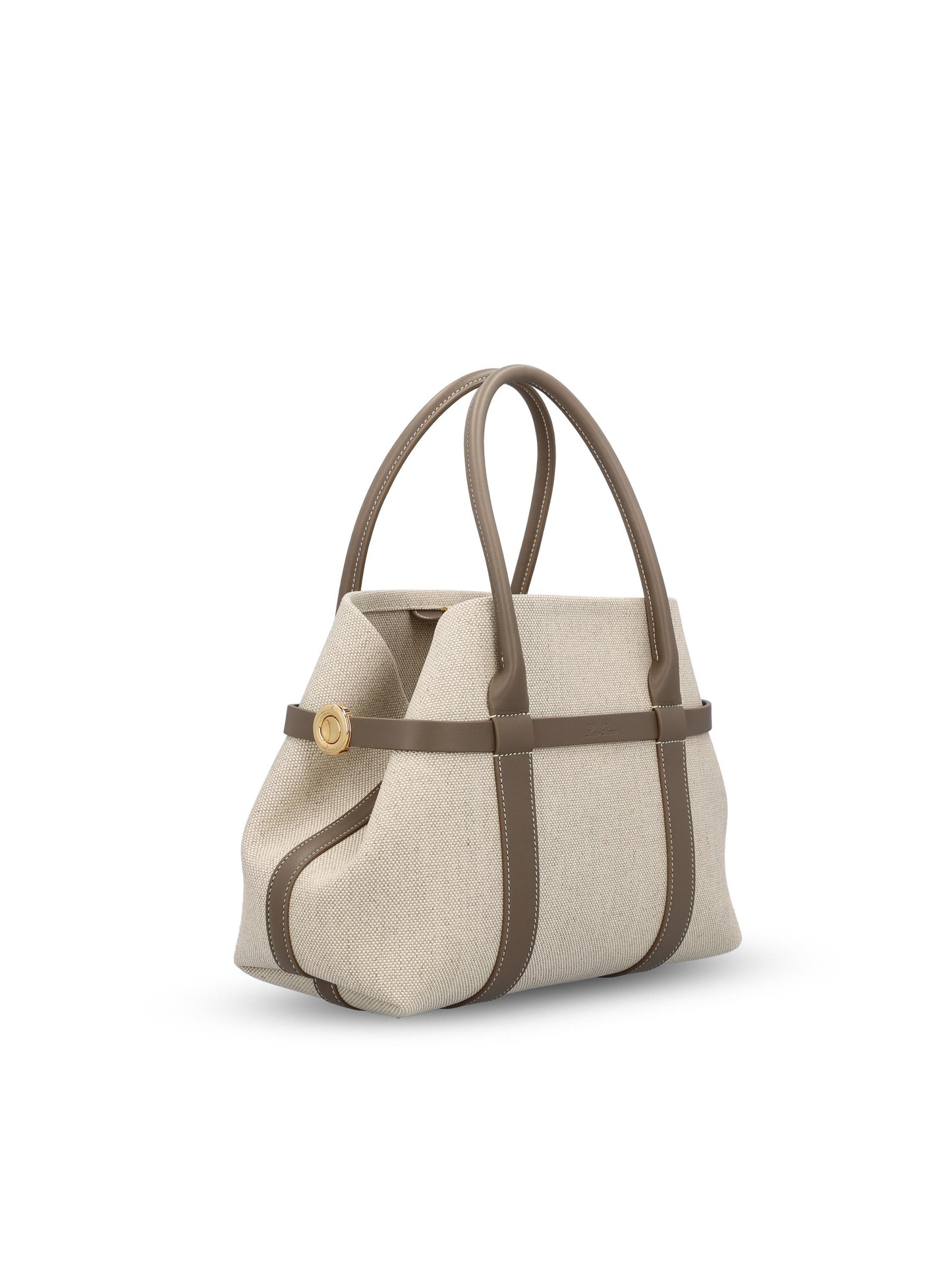 Borsa realizzata in cotone e lino. FAO7477 B5UW LORO PIANA 