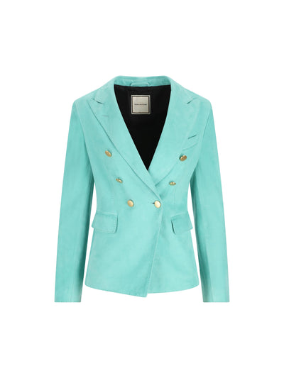 Blazer realizzato in pelle. LIZZIE MENTA TAGLIATORE 