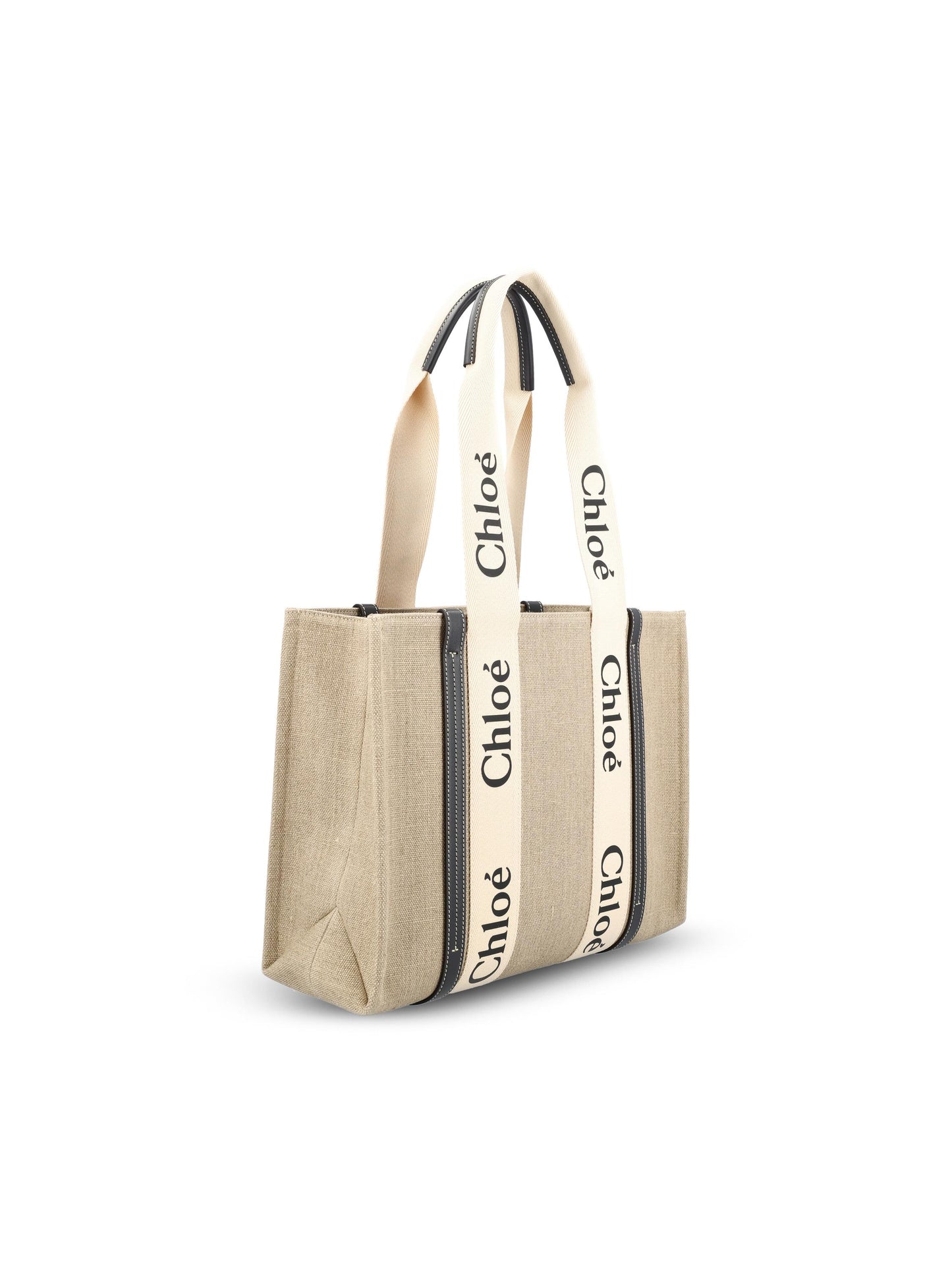 Borsa realizzata in lino e pelle di vitello. CHC22AS383I26 91J CHLOE' 