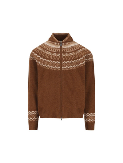 Bomber in lana e cashmere con fantasia norvegese X8MC151894RVRH S015 TOD'S 