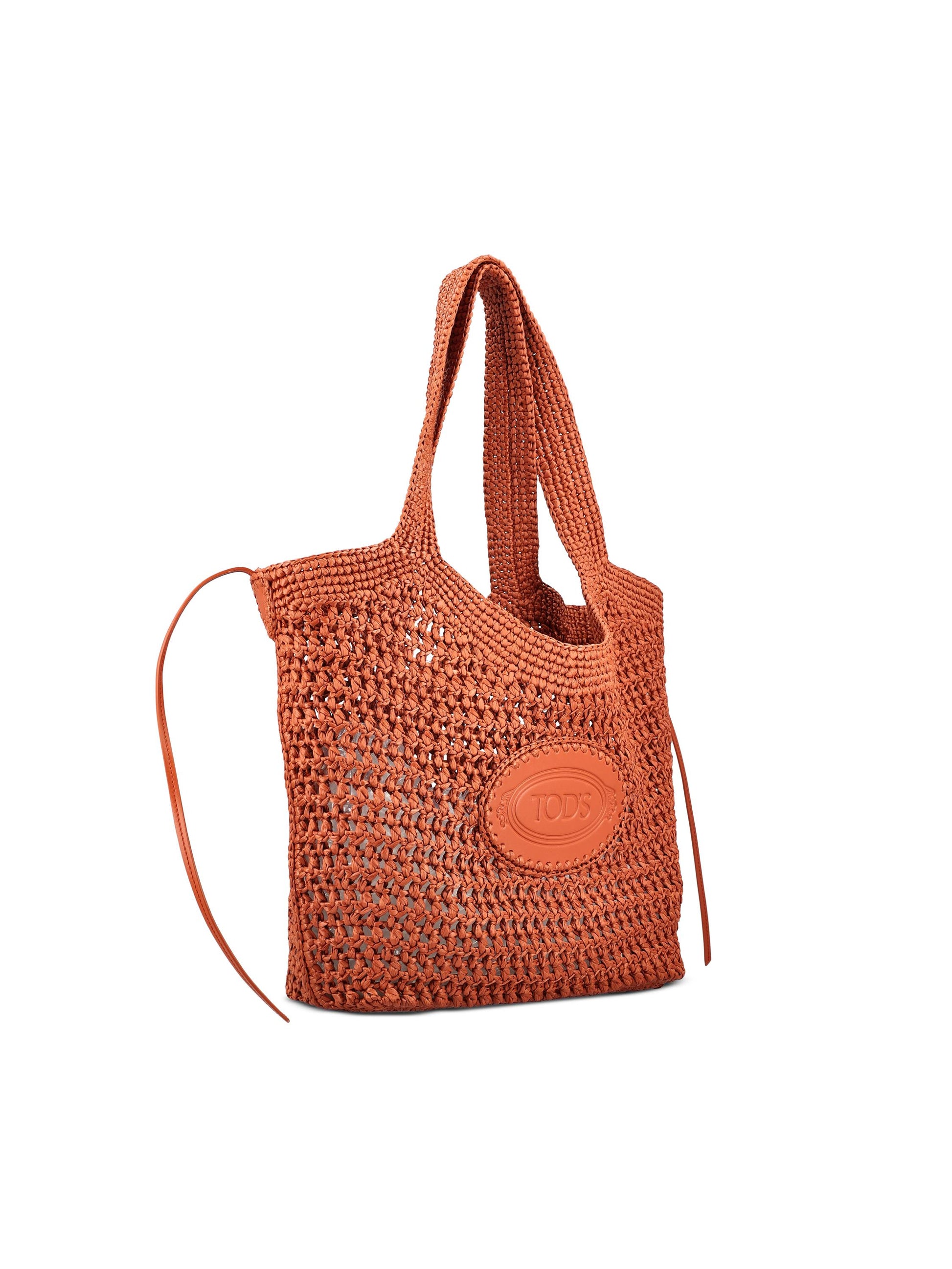 Borsa realizzata in rafia e pelle. XBWEBLA0300RGM 0XML TOD'S 