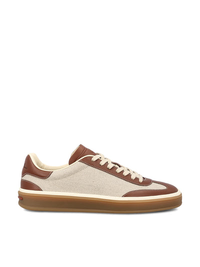 Sneakers realizzate in suede e lino. FSW0085 B4AU LORO PIANA 
