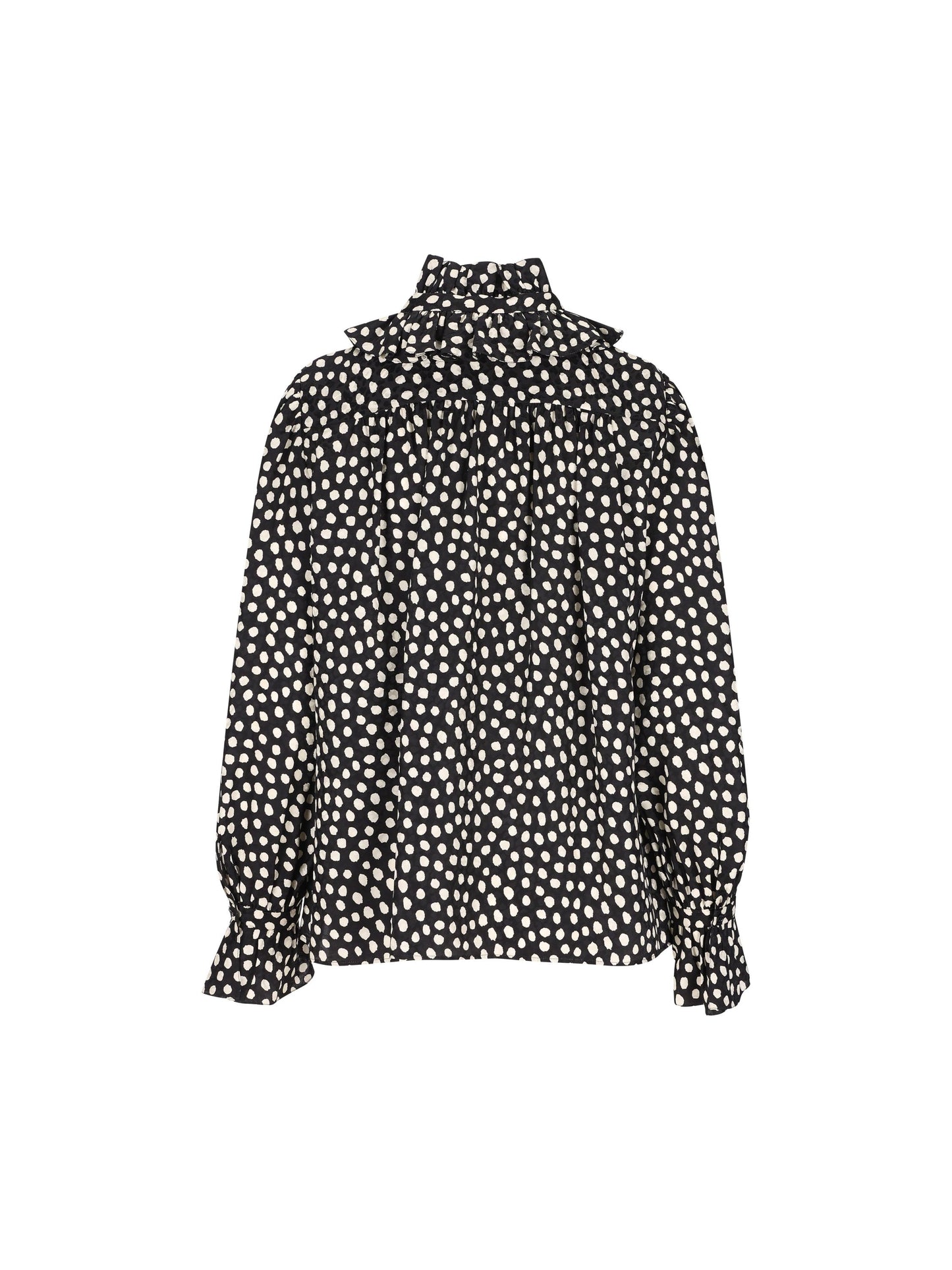 Blusa con volant e nastri sul davanti in jacquard di seta CH26SHT70300 915 CHLOE' 