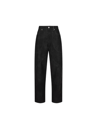 Jeans realizzati in poliuretano. 25APA0556FA-C3B01E 01BK ISABEL MARANT ETOILE 