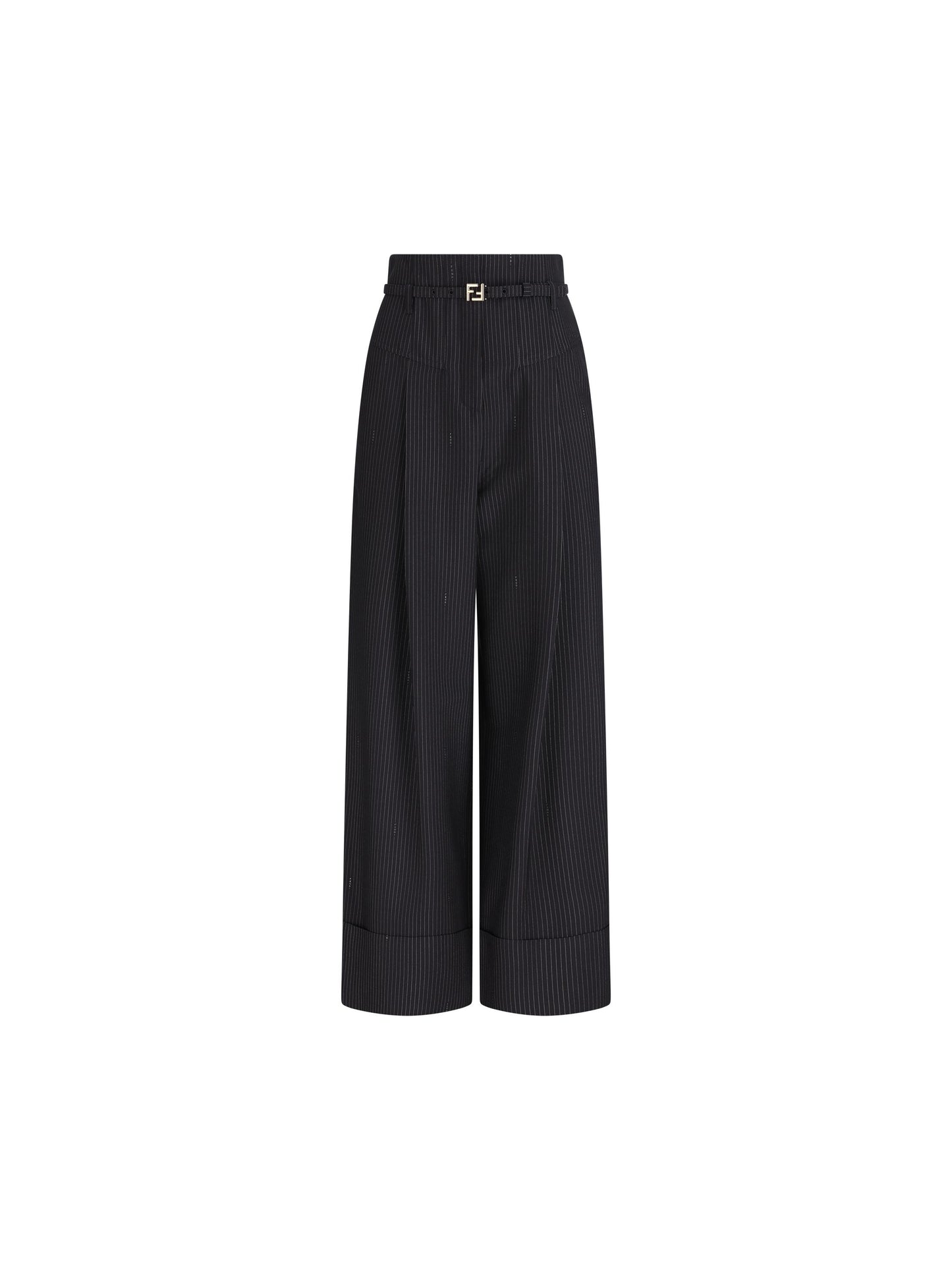 Pantaloni in lana gessata. FR6673 AW7IF0QG3 FENDI 