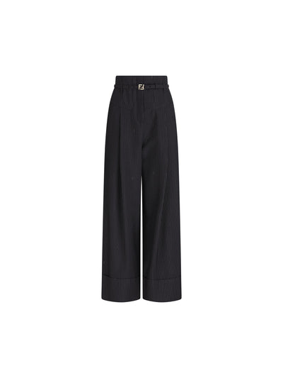 Pantaloni in lana gessata. FR6673 AW7IF0QG3 FENDI 