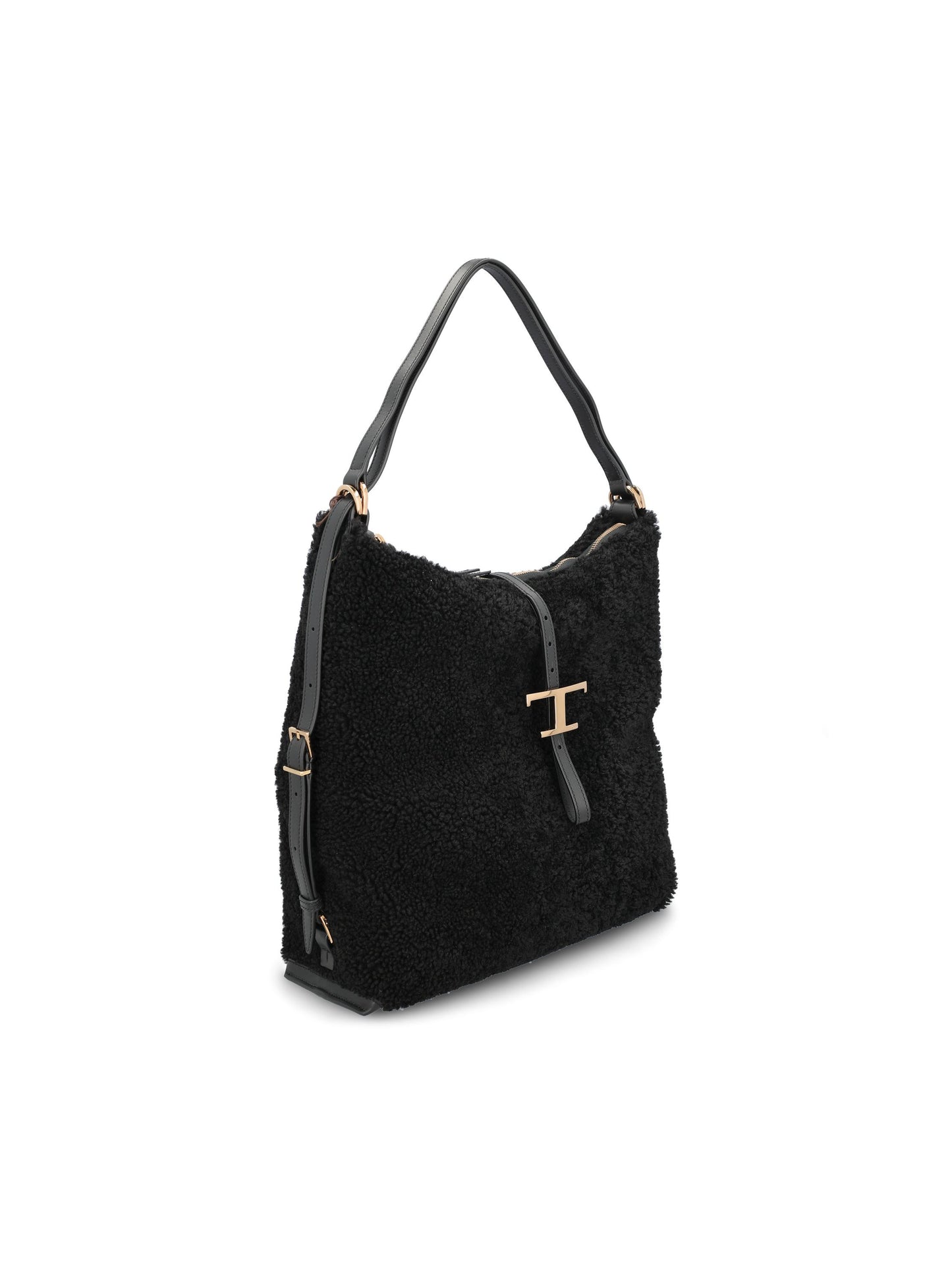 Borsa a spalla T Timeless in shearling media XBWTSEW03MLUTC B999 TOD'S 