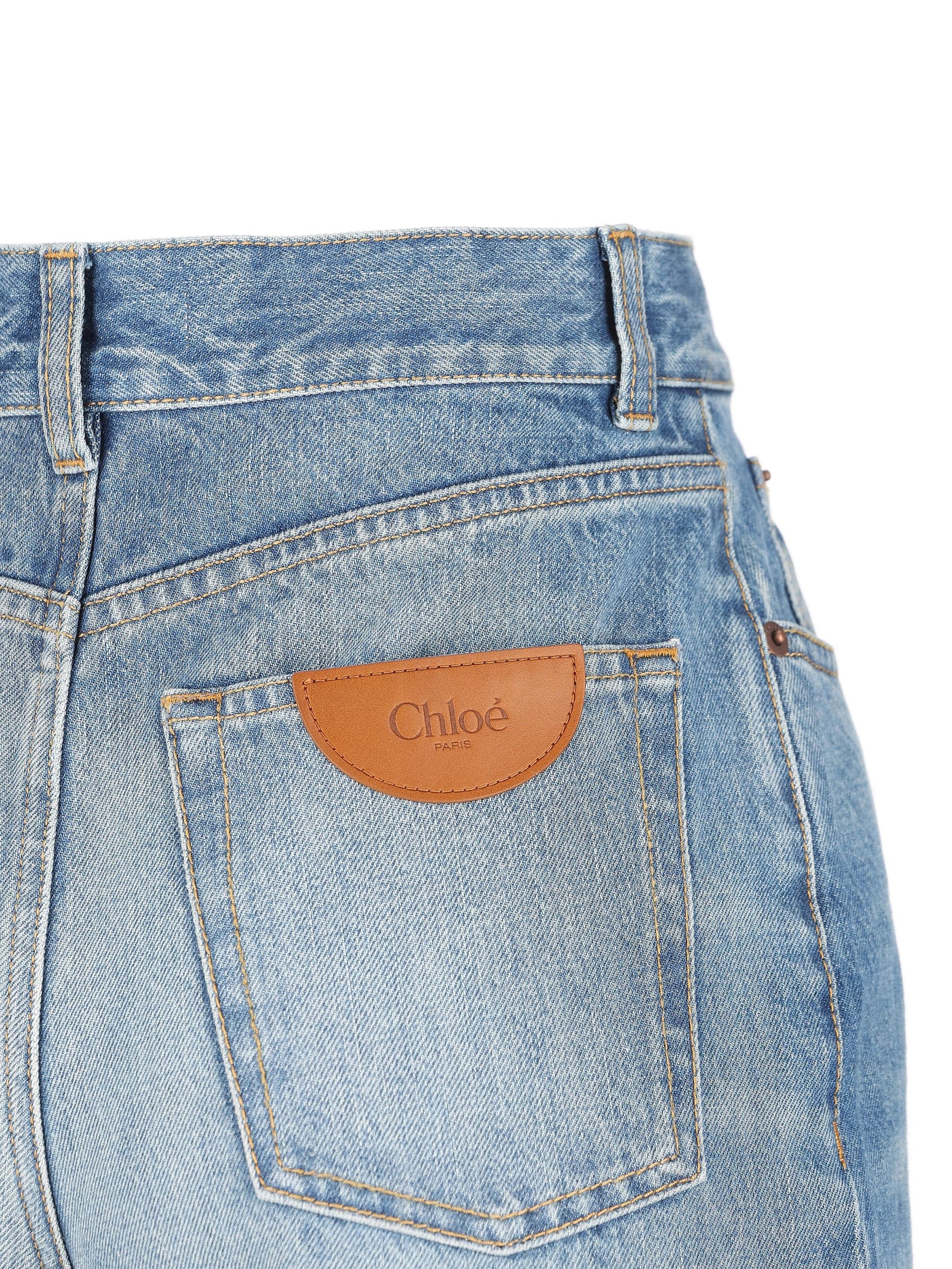 Jeans a gamba ampia e vita alta in denim CH26SDP02252 40R CHLOE' 