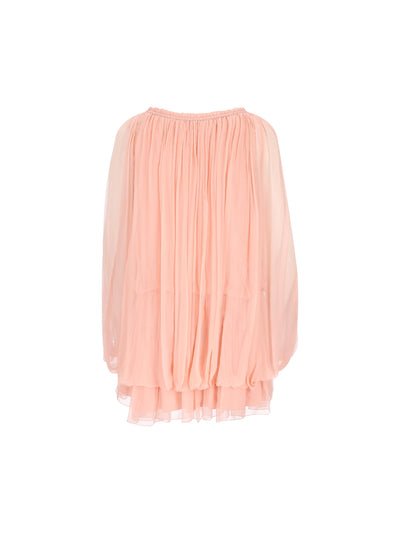 Mini abito con mantella in mussola di seta CH26SRO02001 6L6 CHLOE' 