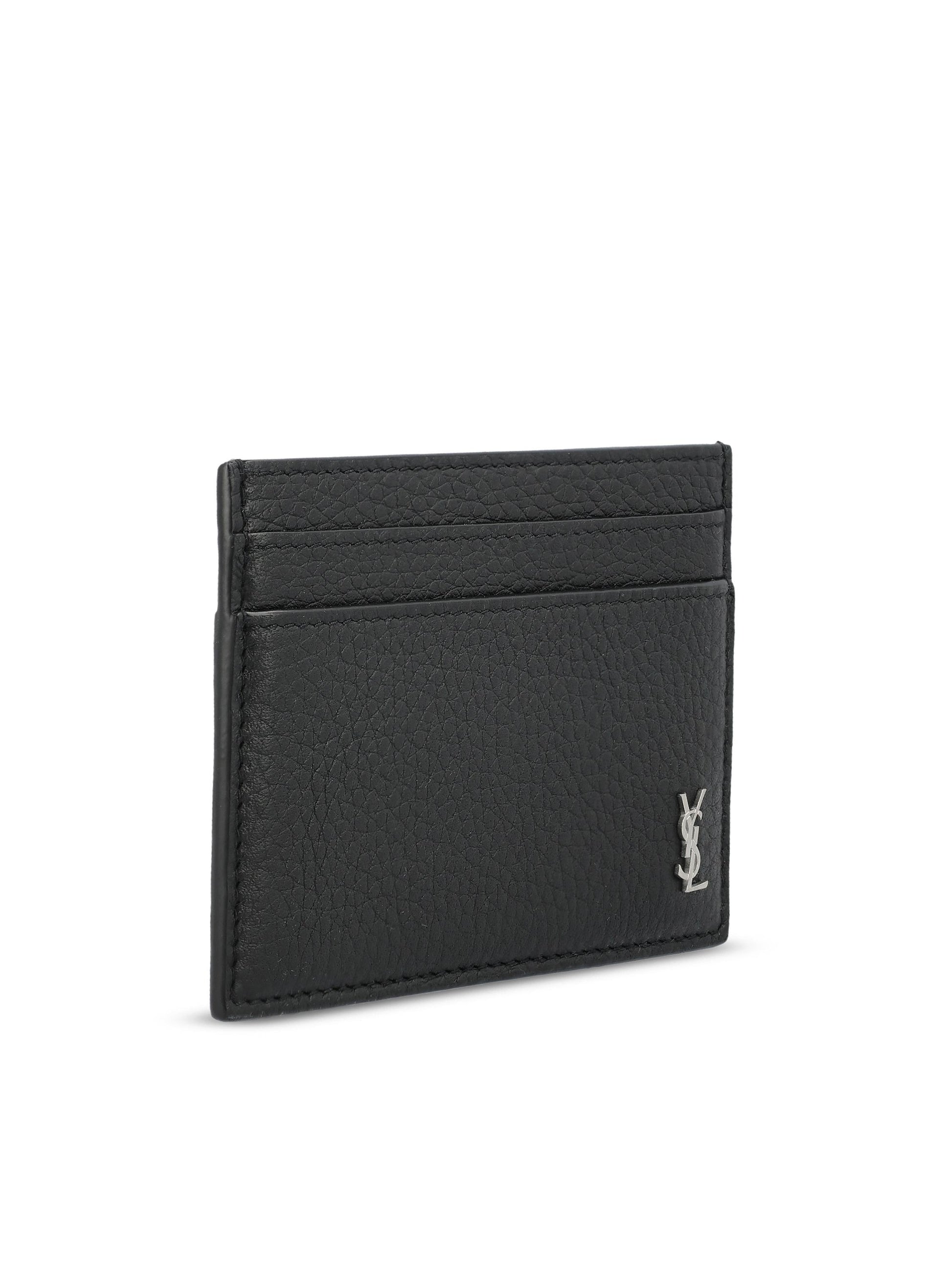 Portacarte realizzato in pelle martellata. 847951 AAELP1000 SAINT LAURENT 