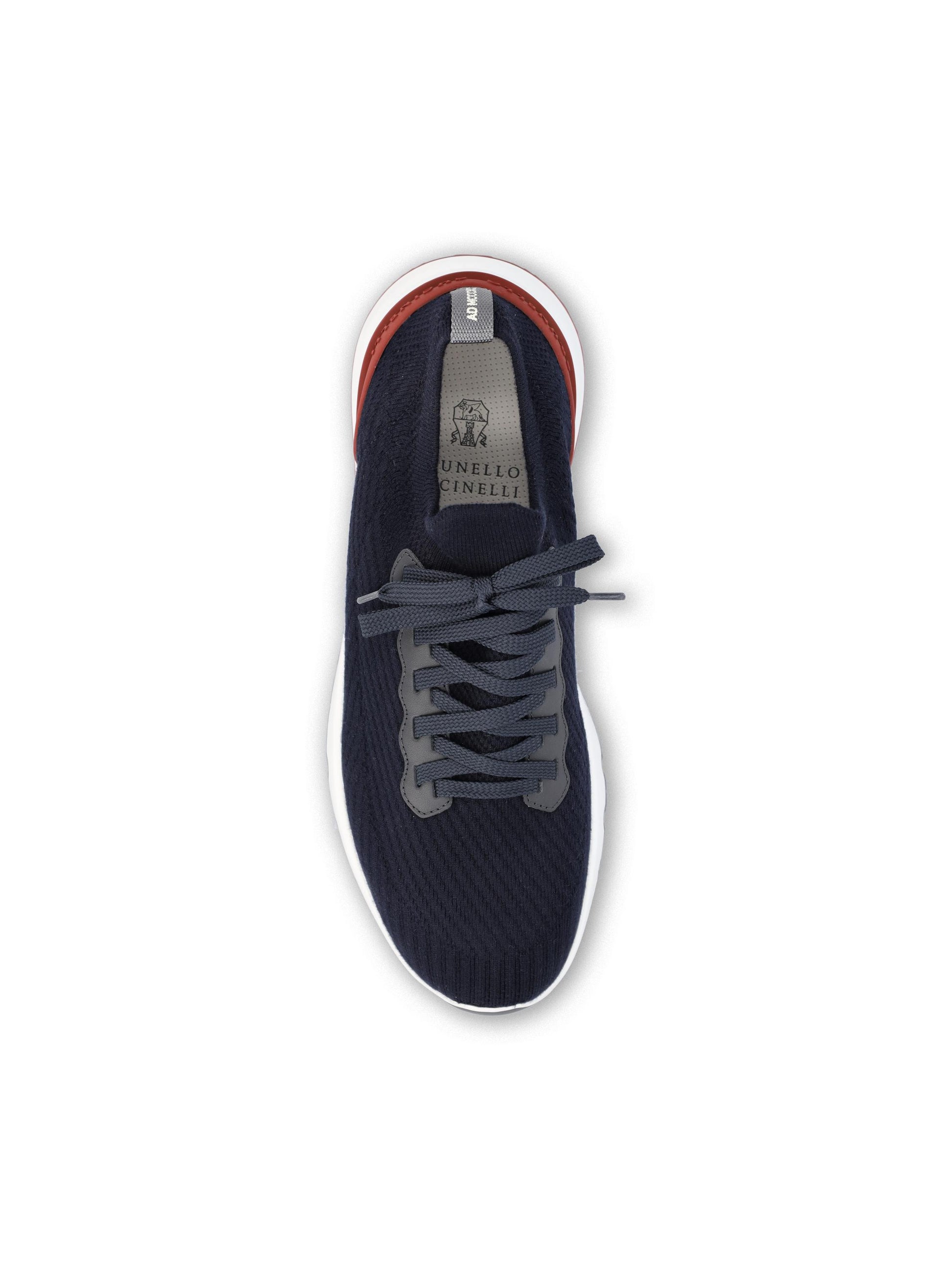 Sneakers realizzate in maglia. MZUPMBO252 CP307 BRUNELLO CUCINELLI 